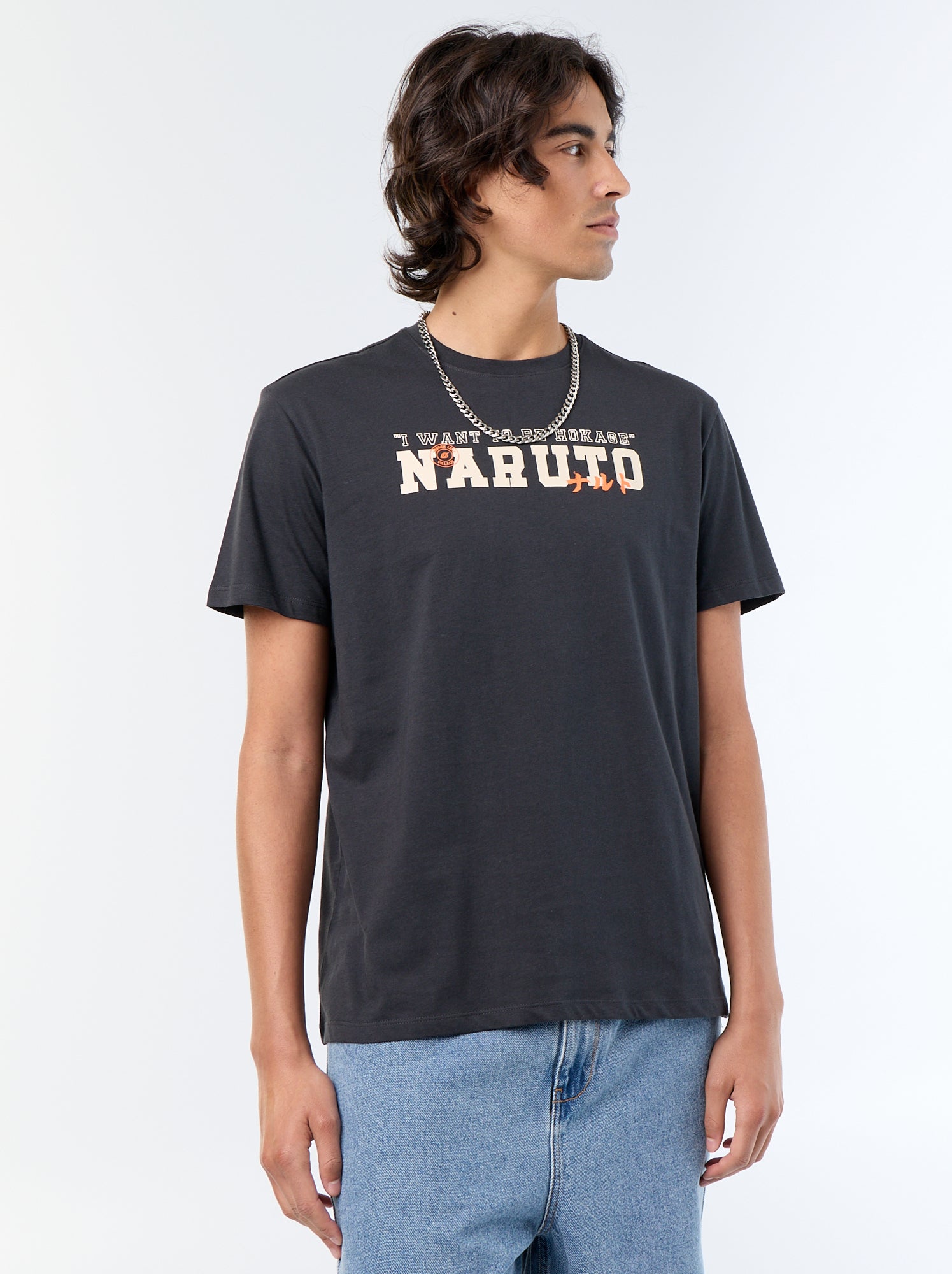 Tee-shirt 'Naruto' manches courtes - Noir