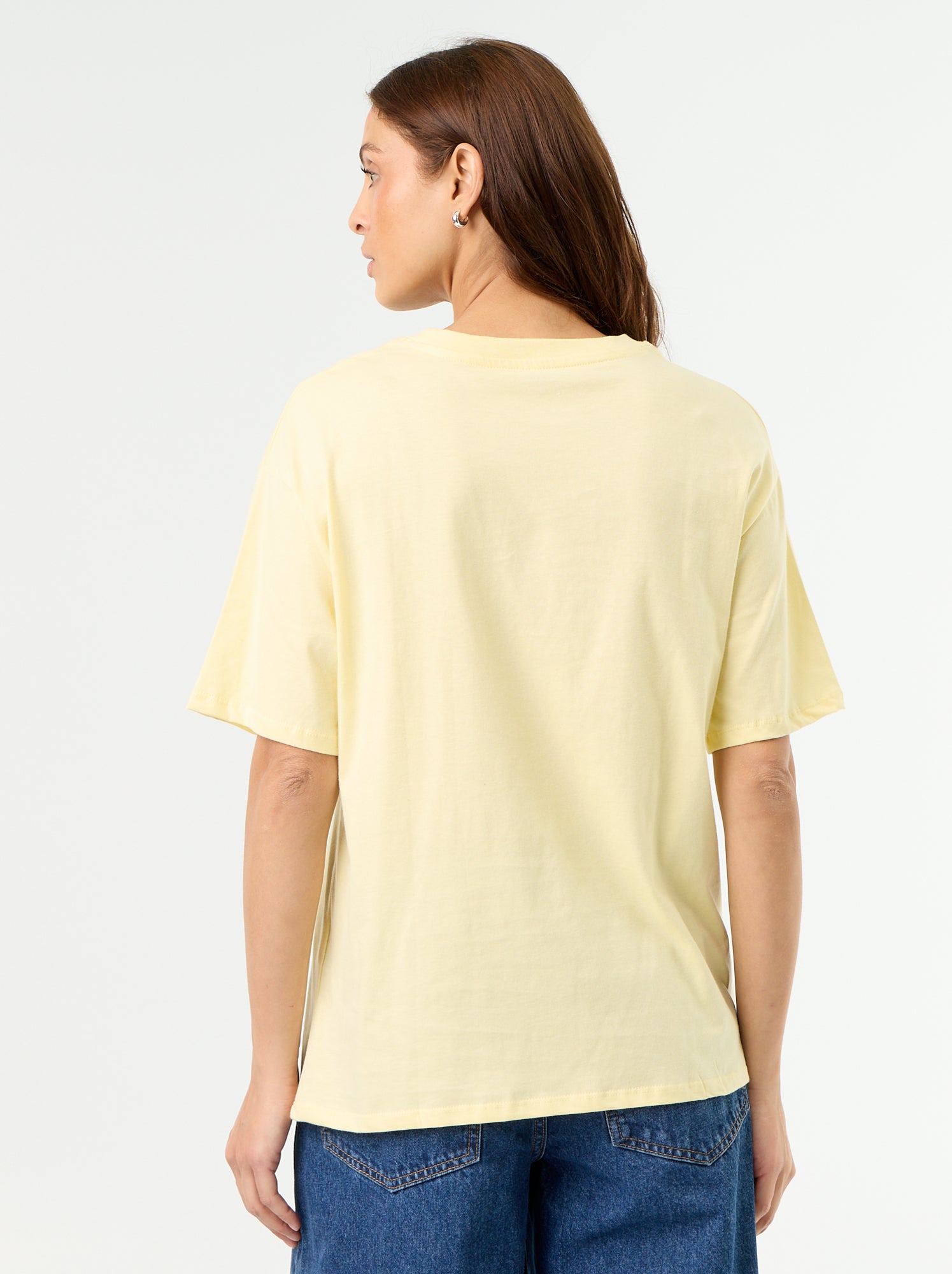 Tee-shirt oversize à message - Jaune