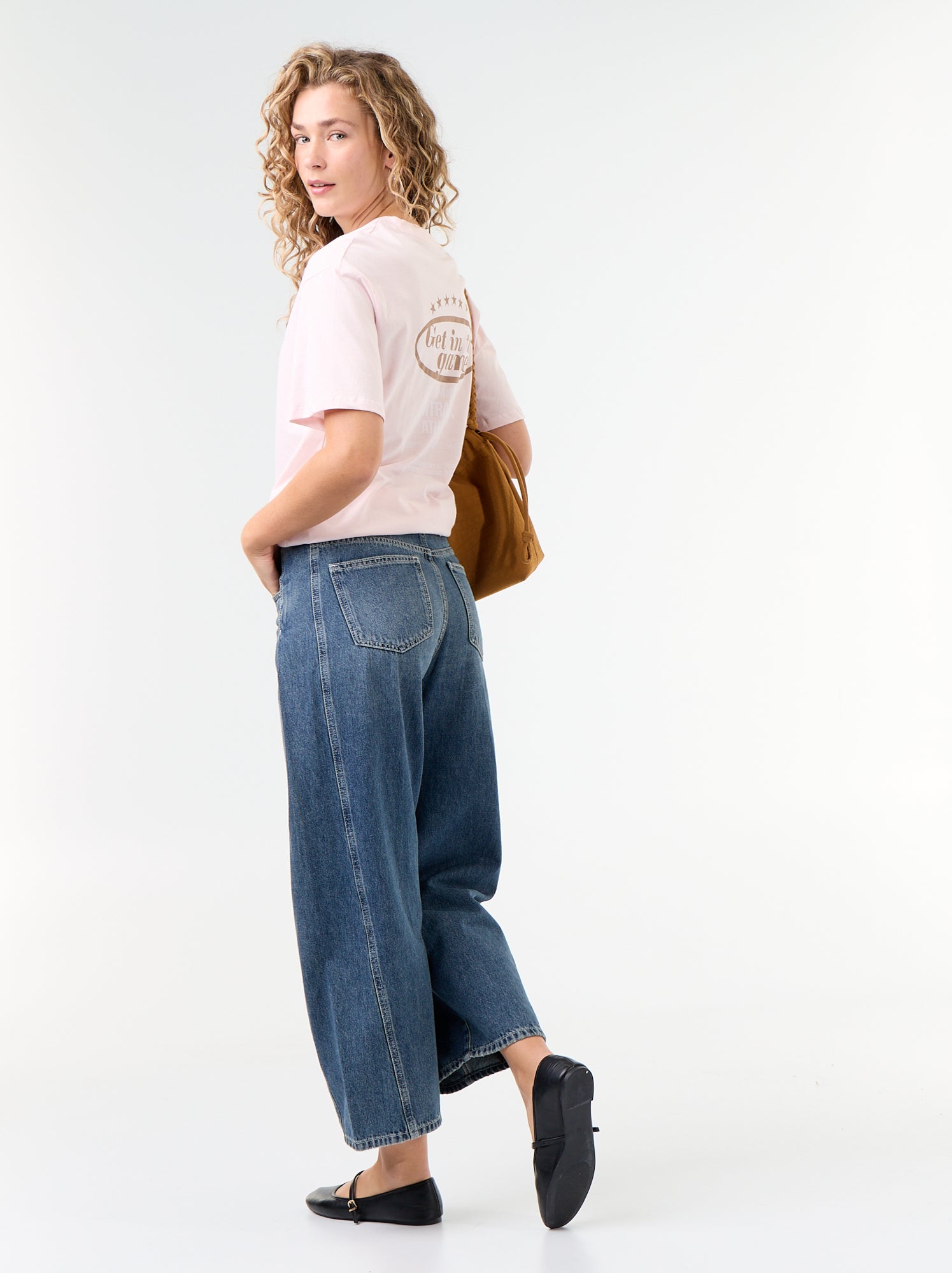 Tee-shirt oversize à message - Rose