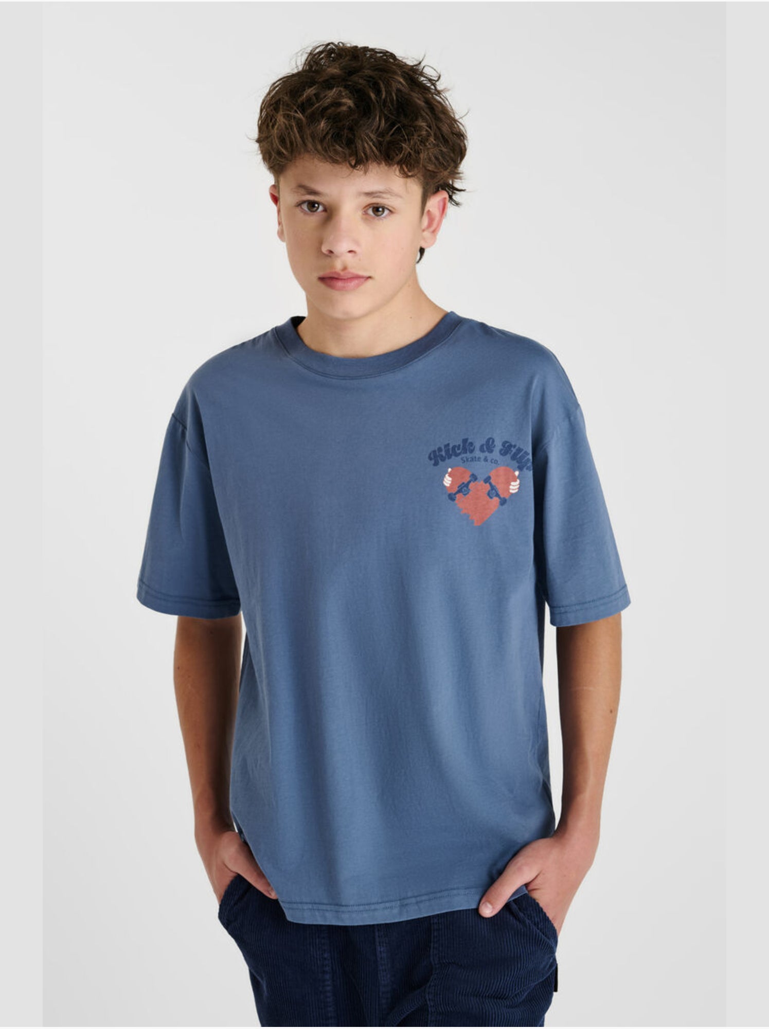Tee-shirt rakabo 'le temps des cerises' - Bleu