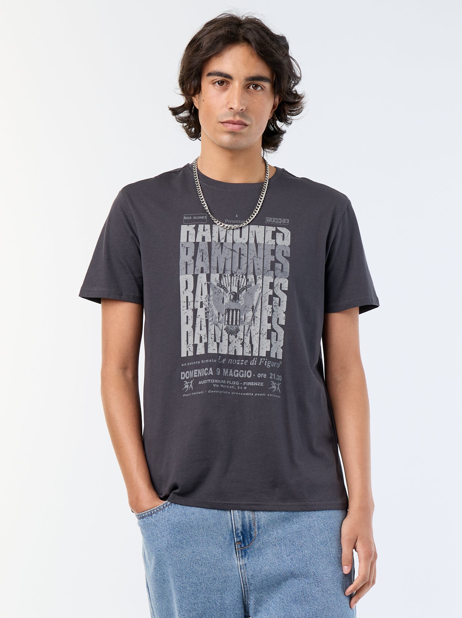 Tee-shirt 'Ramones' à manches courtes - Noir