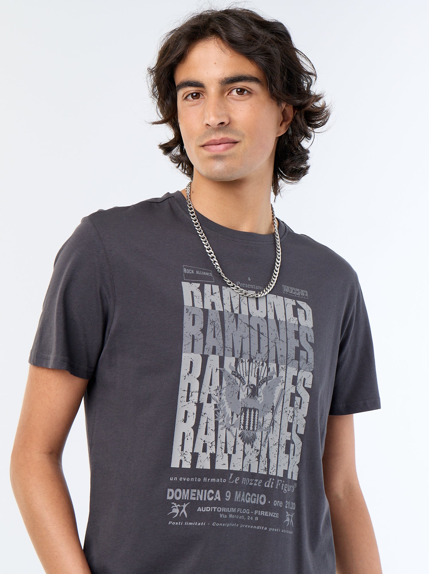 Tee-shirt 'Ramones' à manches courtes - Noir