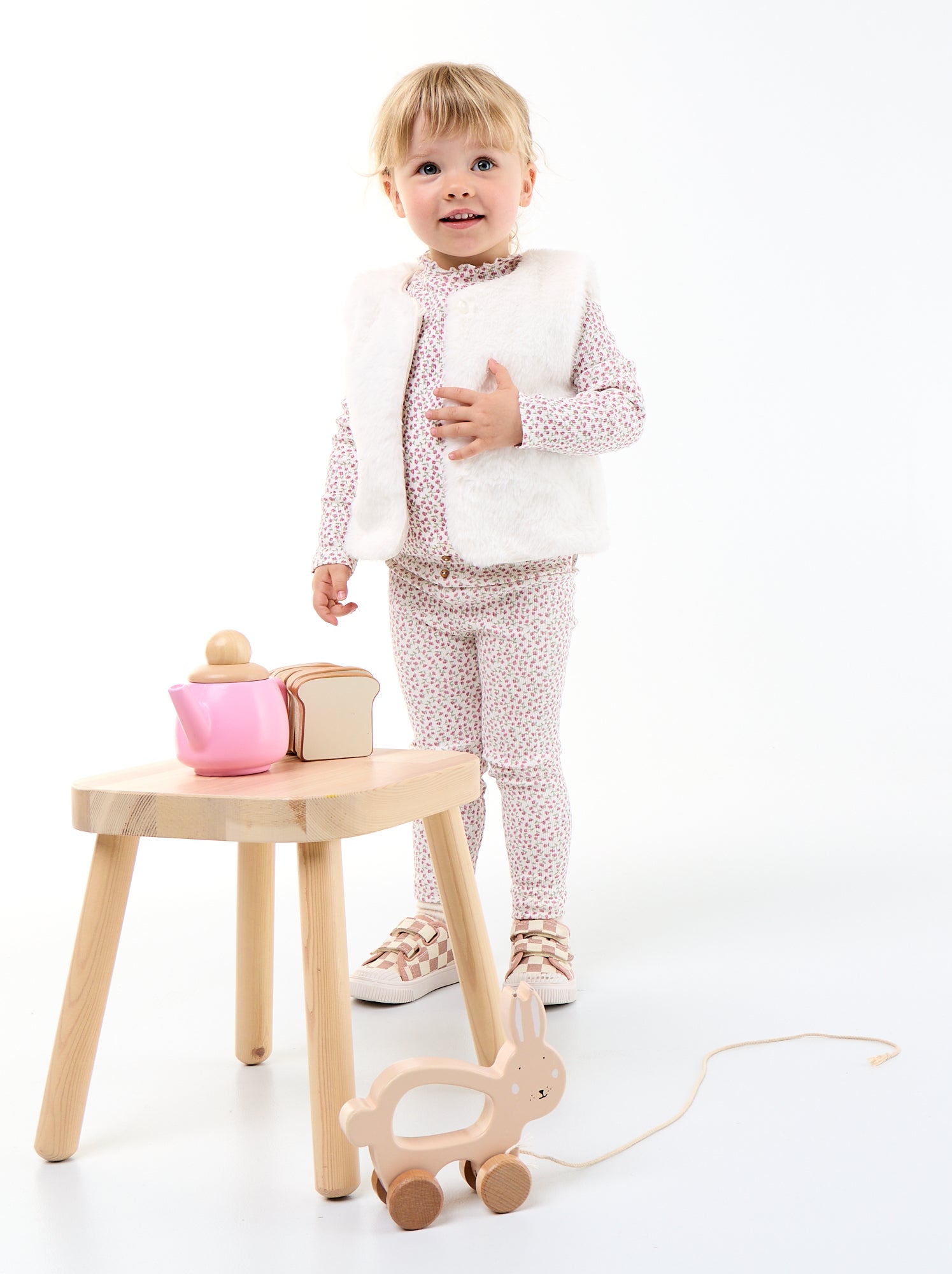 Tee-shirt rib col ondulé - Blanc (ETZ73_11)
