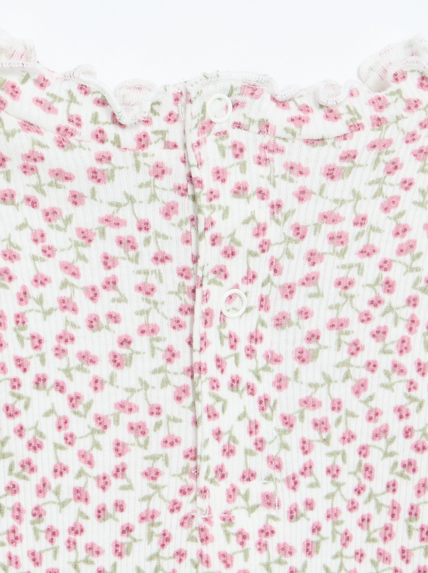 Tee-shirt rib col ondulé - Blanc (ETZ73_11)