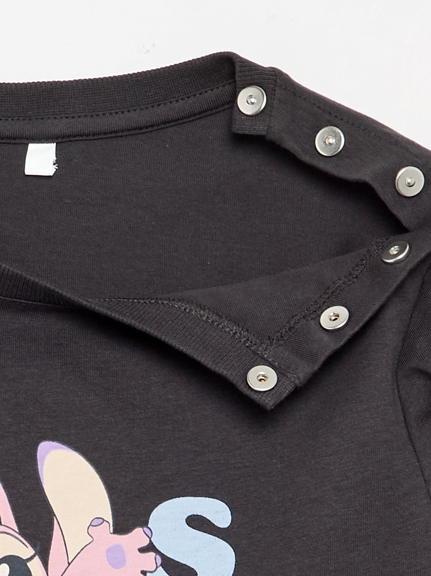 Tee-shirt 'Stitch' - collection facile à enfiler - Noir