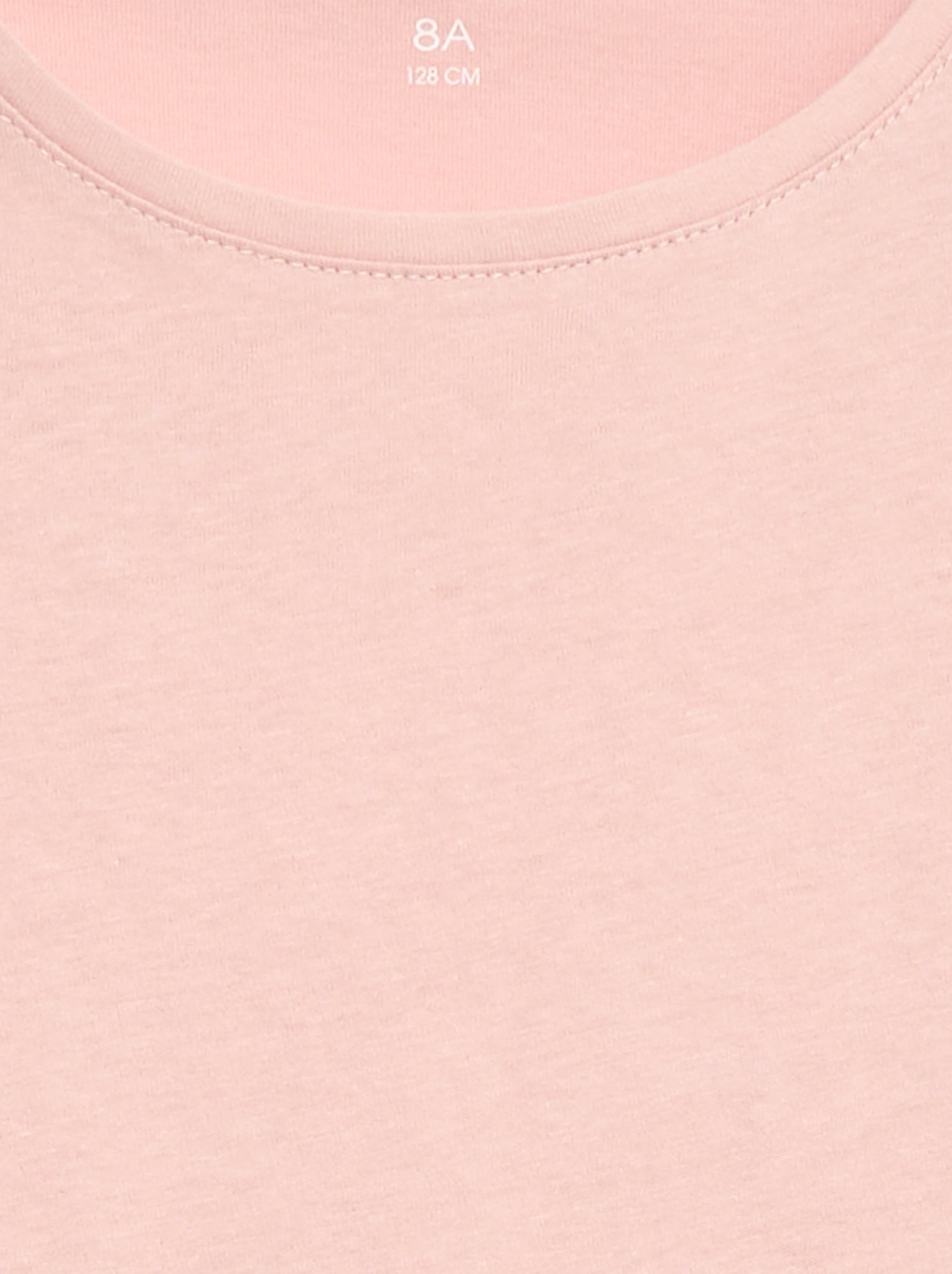 Tee-shirt uni à manches longues - Rose