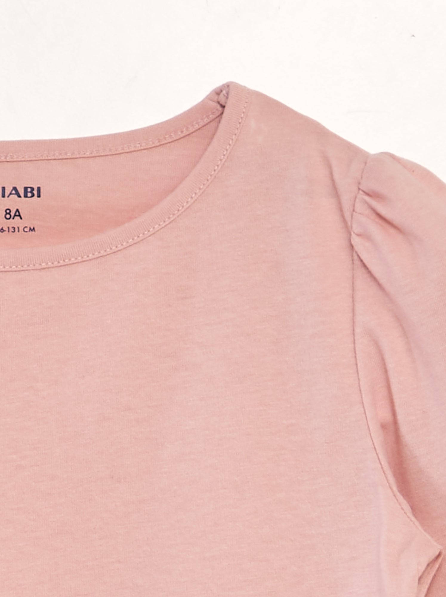 Tee-shirt uni à manches longues - Rose