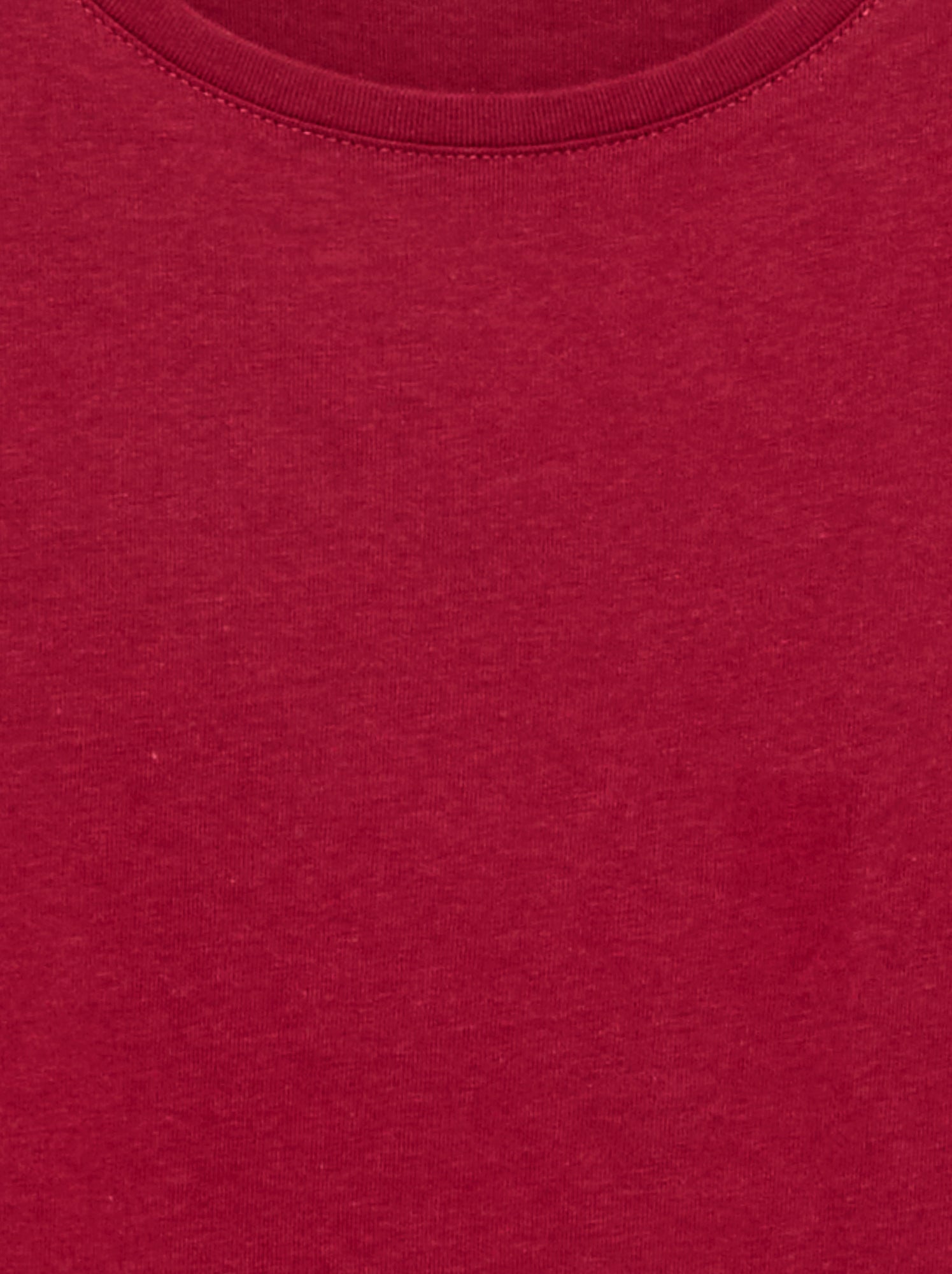 Tee-shirt uni à manches longues - Rouge