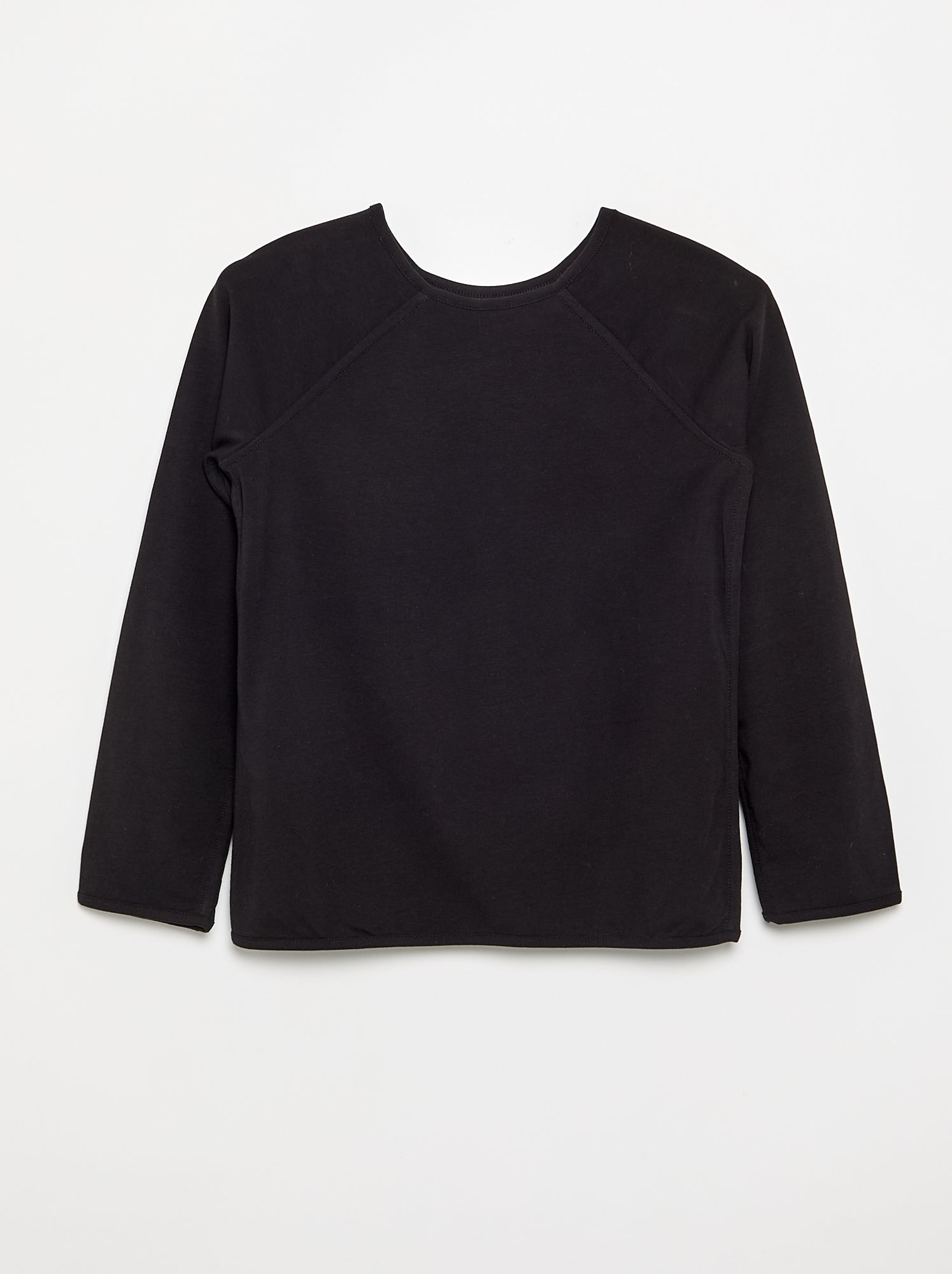 Tee-shirt uni manches raglantes - Noir
