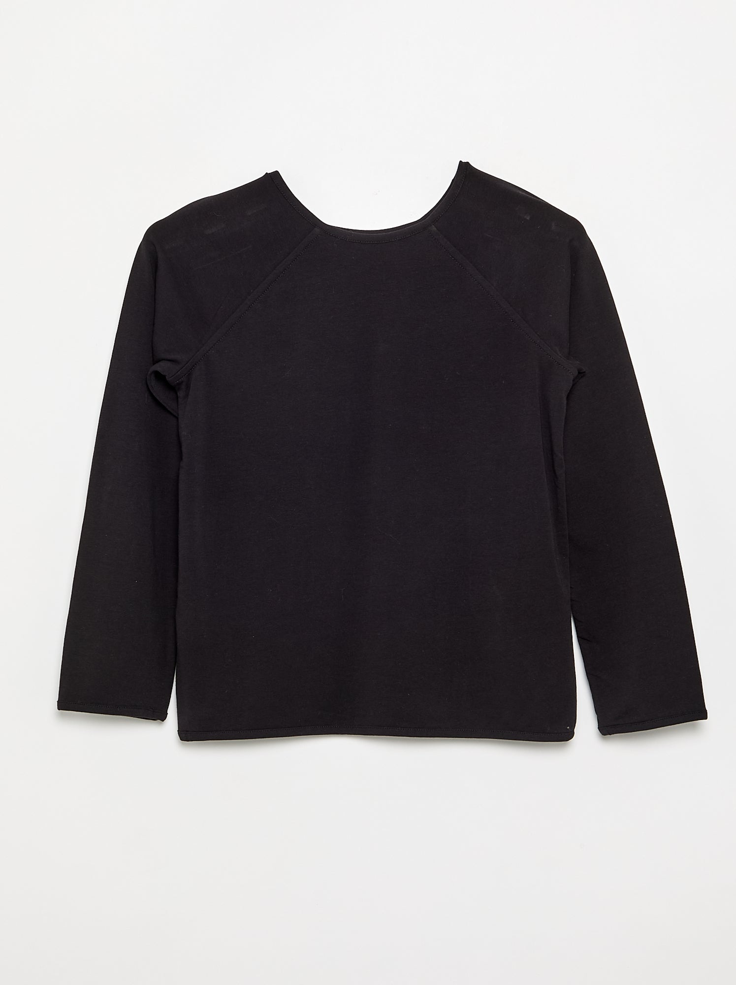 Tee-shirt uni manches raglantes - Noir