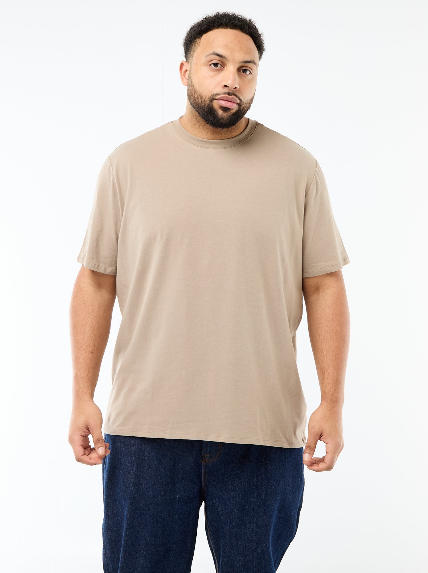 Tee-shirt uni regular fit - Beige