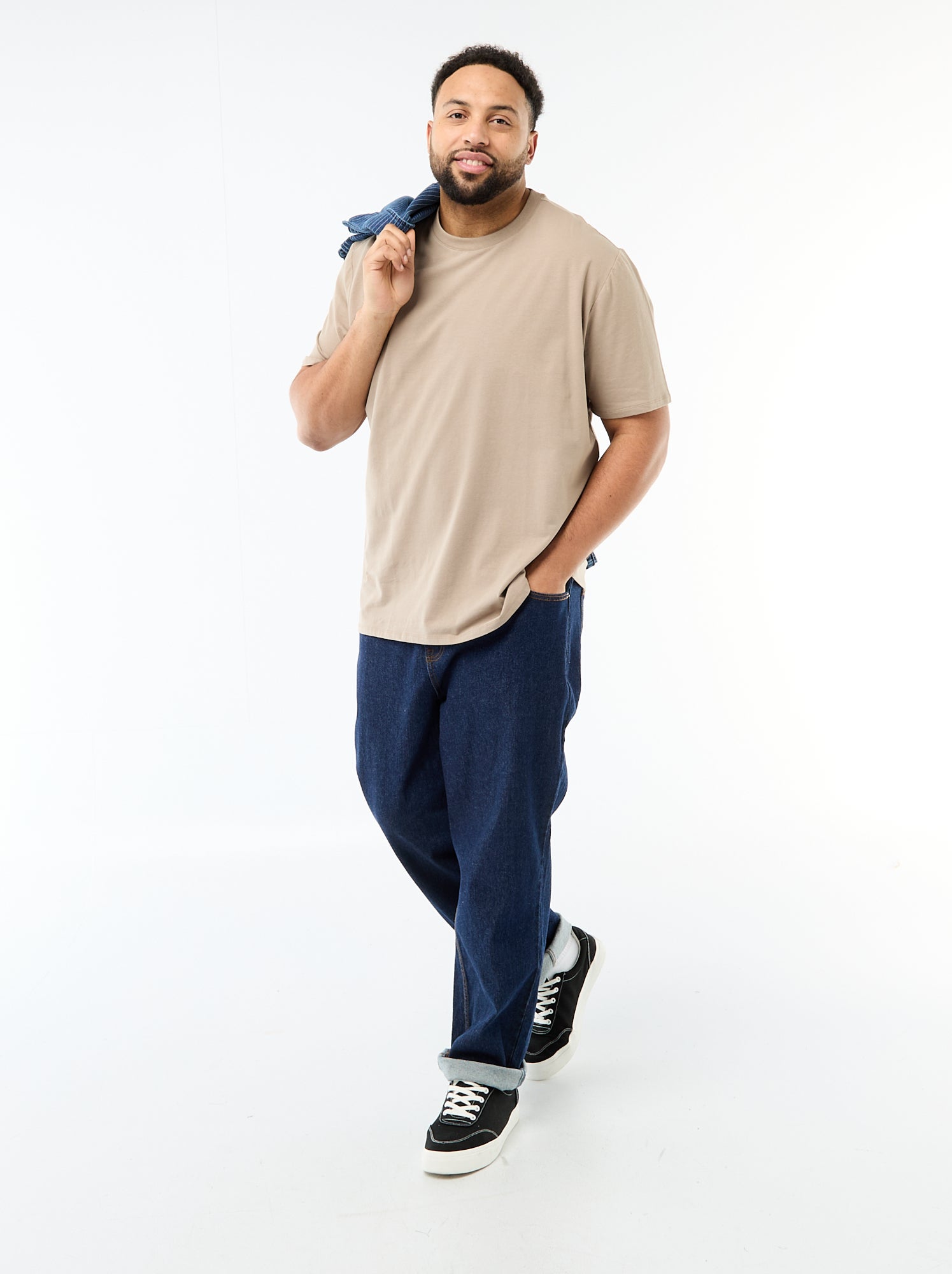 Tee-shirt uni regular fit - Beige