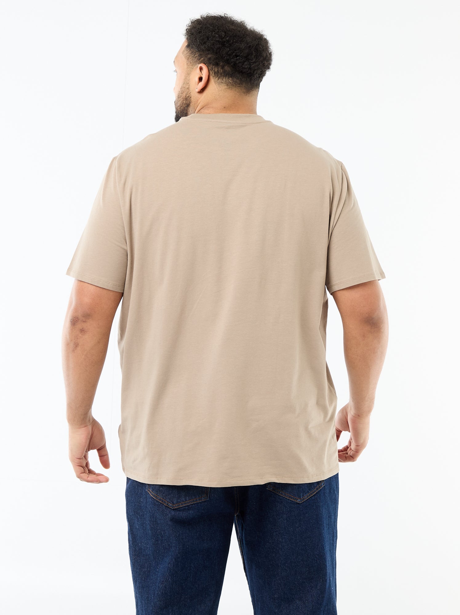 Tee-shirt uni regular fit - Beige