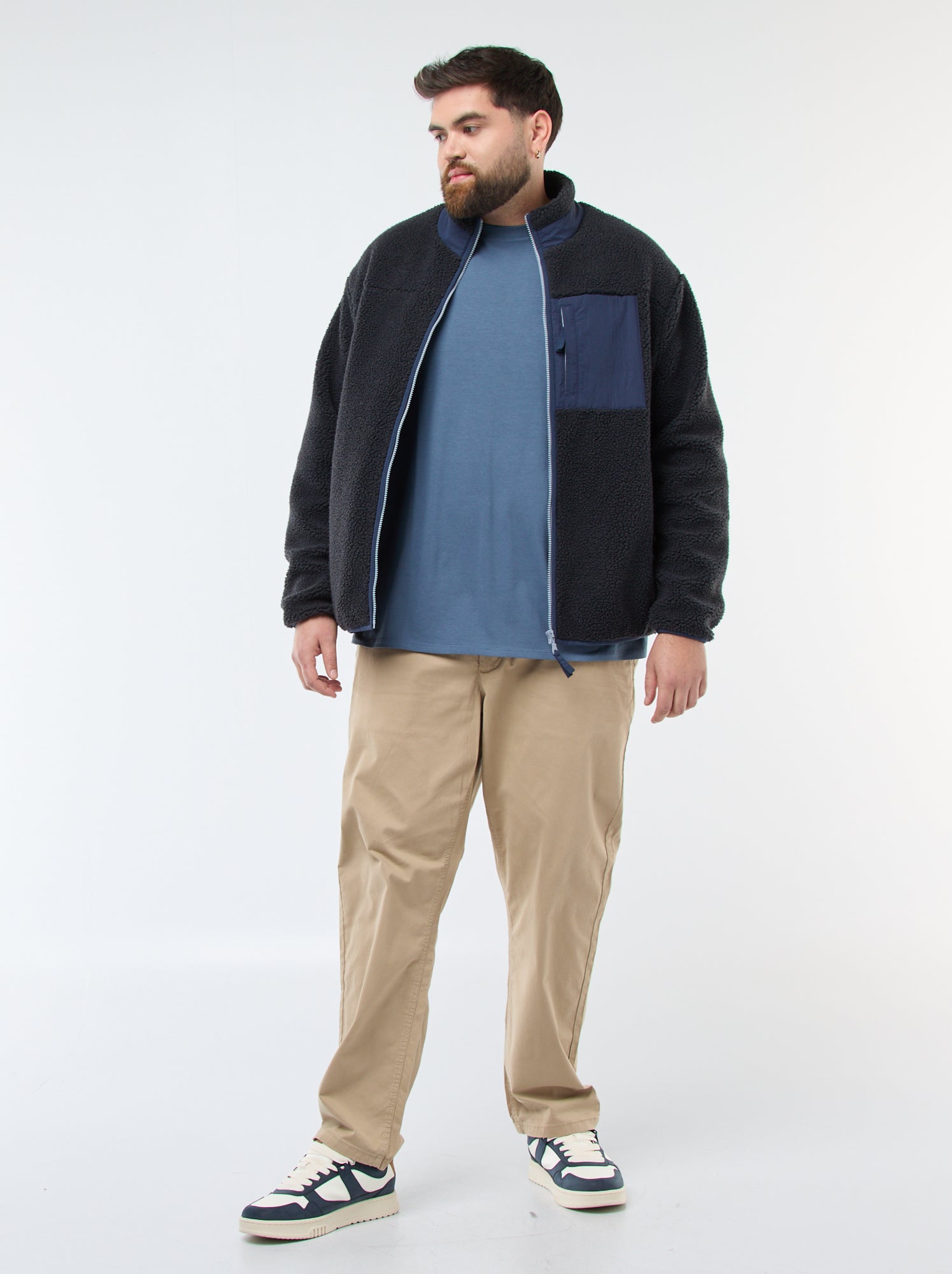Tee-shirt uni regular fit - Bleu
