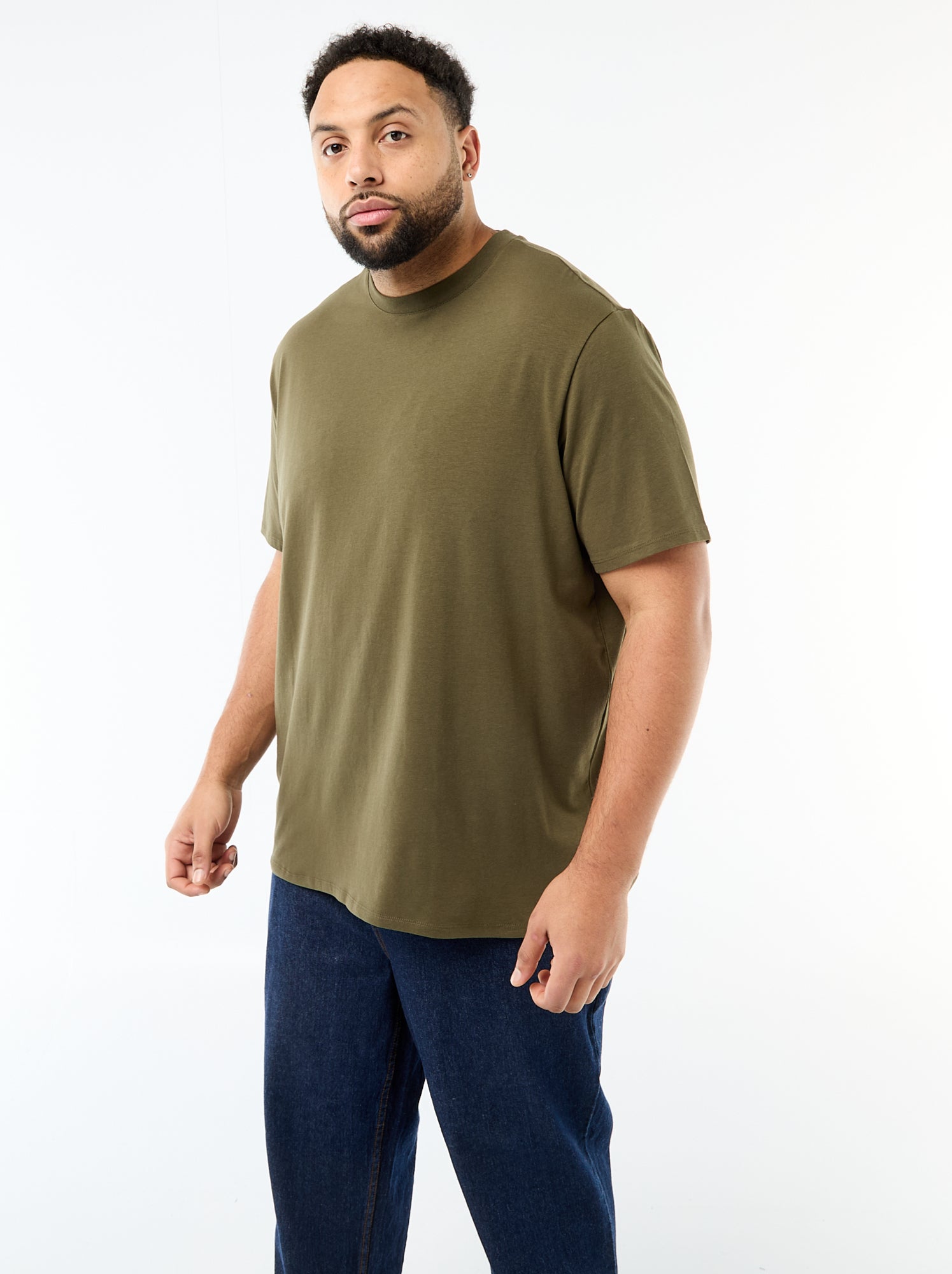 Tee-shirt uni regular fit - Kaki