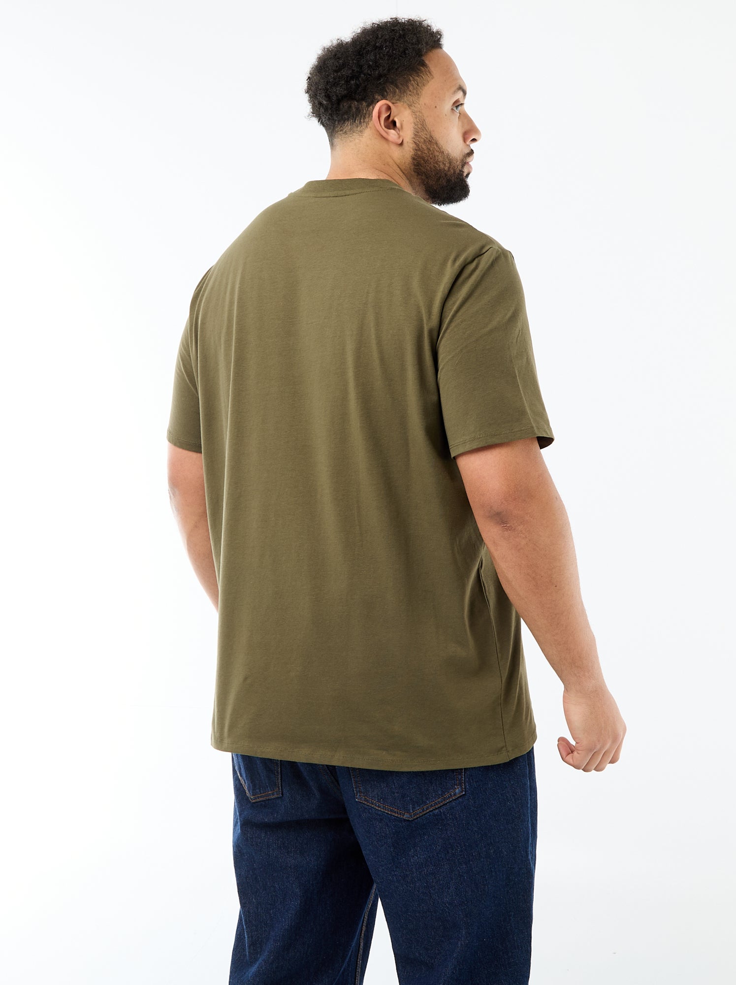 Tee-shirt uni regular fit - Kaki
