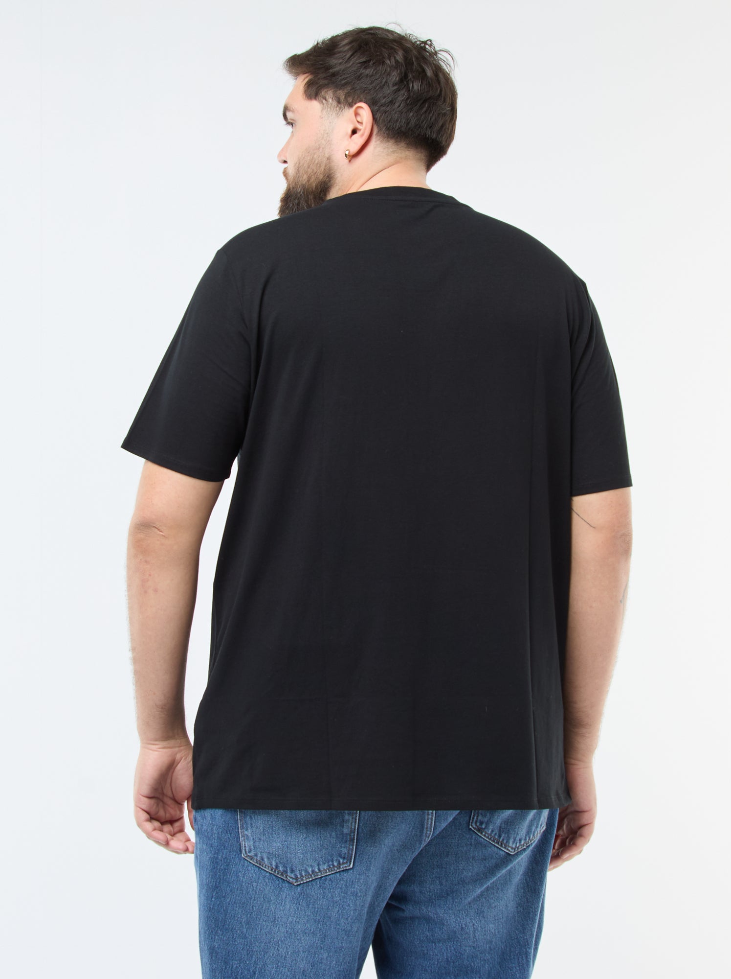 Tee-shirt uni regular fit - Noir