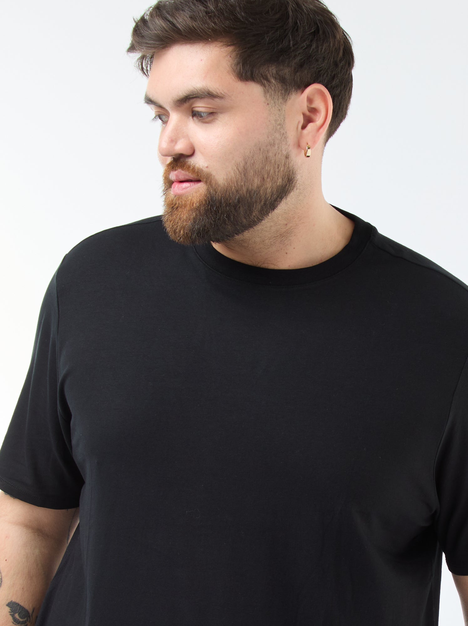 Tee-shirt uni regular fit - Noir