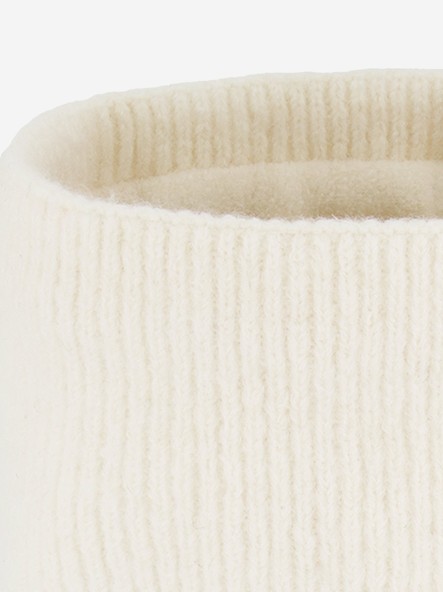 Tour de cou en maille avec doublure polaire - Beige