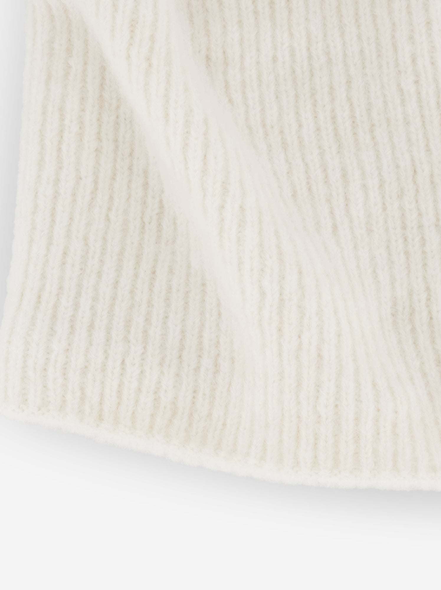 Tour de cou en maille avec doublure polaire - Beige