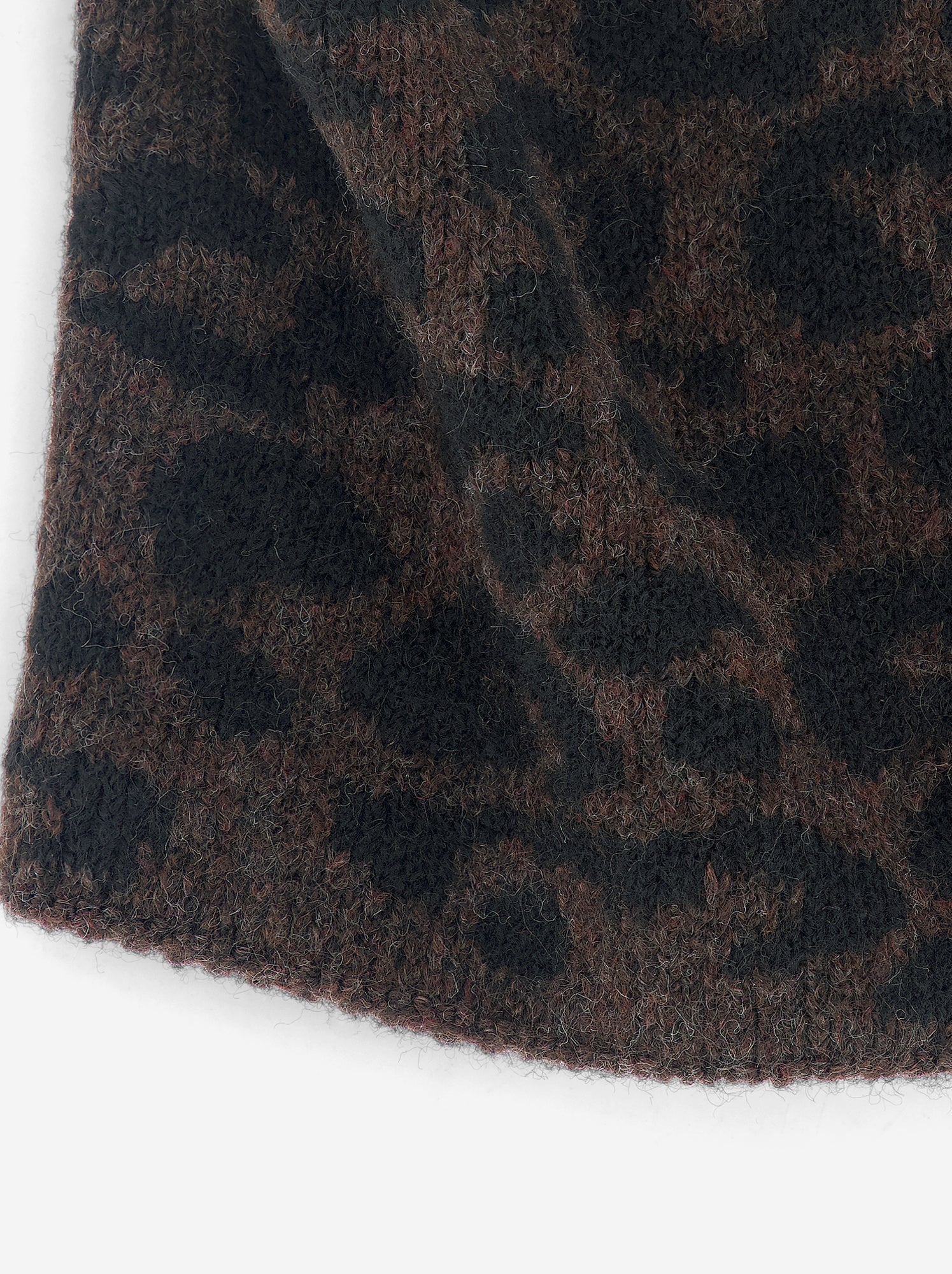 Tour de cou en maille avec doublure polaire - Marron