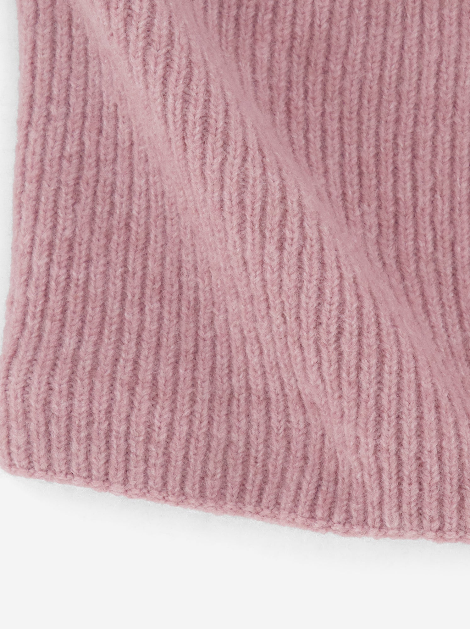 Tour de cou en maille avec doublure polaire - Rose