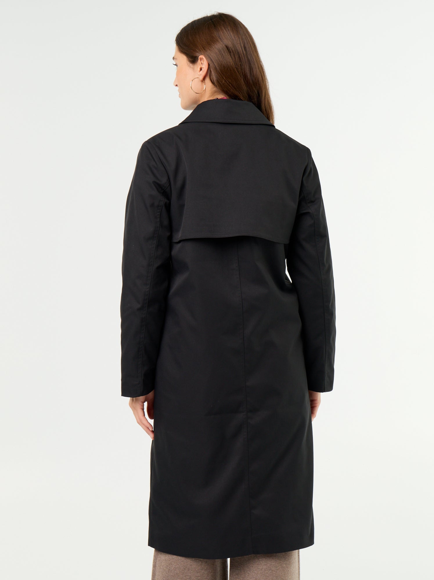 Trench mi-long doublure intérieure - Noir