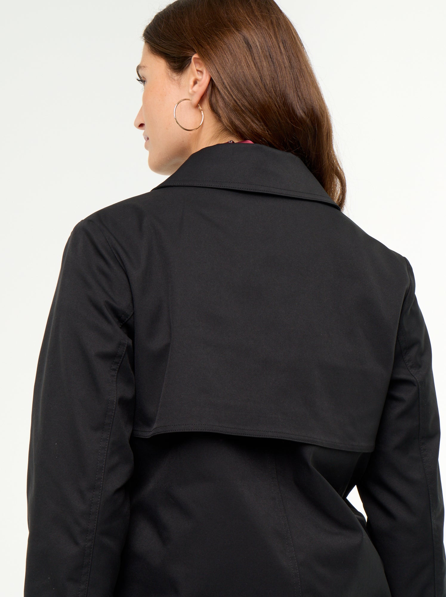 Trench mi-long doublure intérieure - Noir