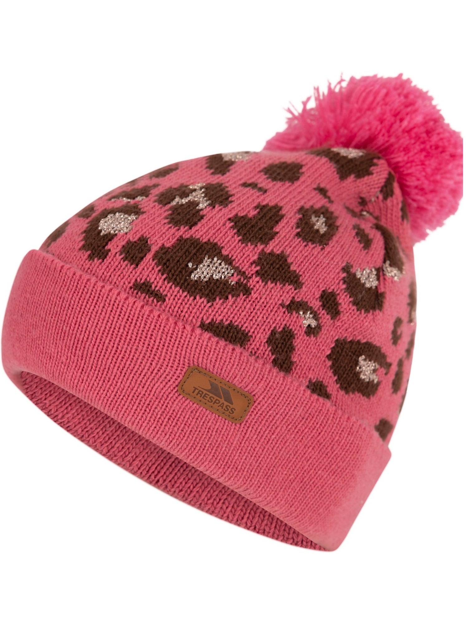 Trespass - Bonnet motif/style imprimé léopard KAYLANI - Rose