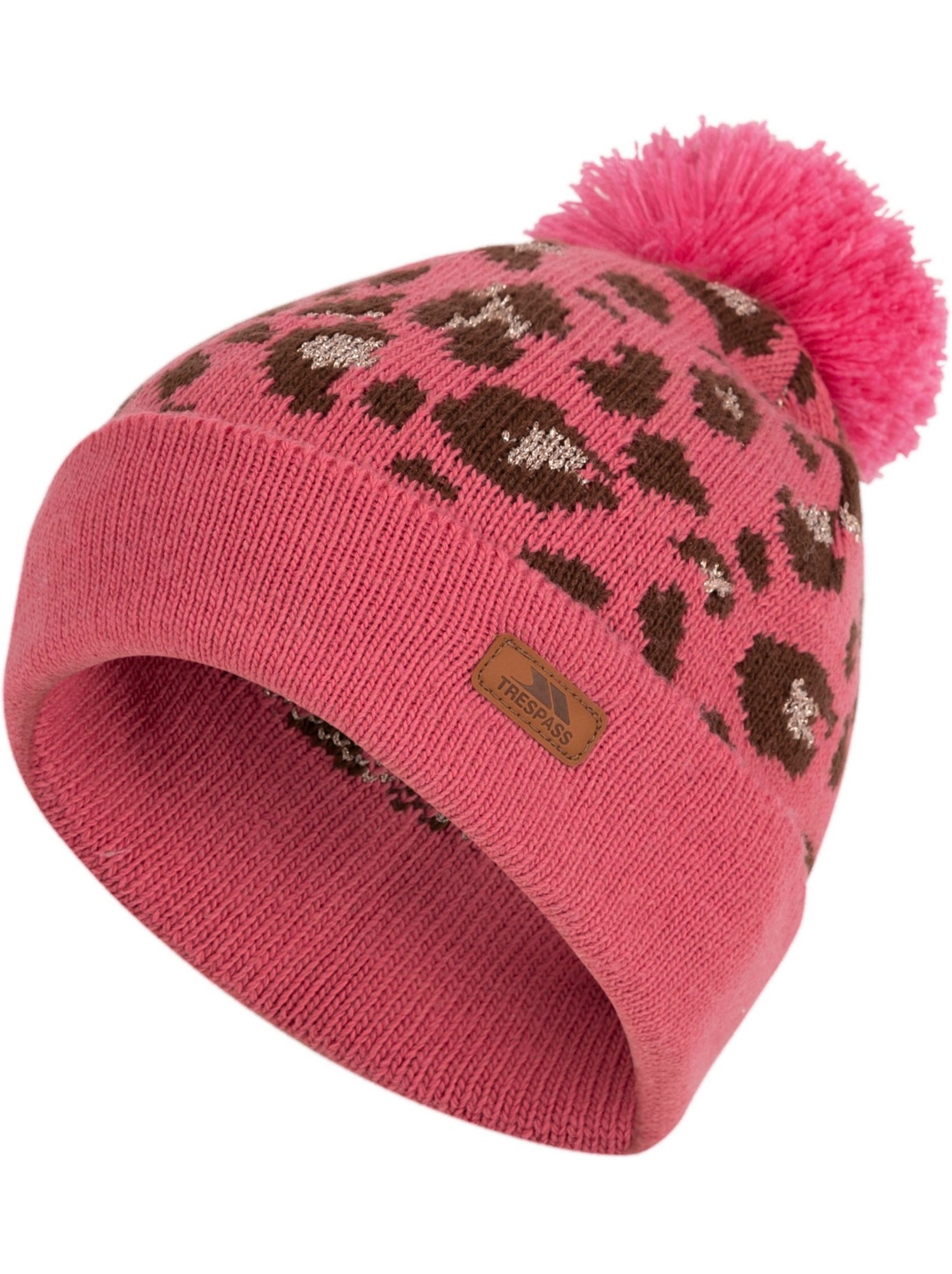 Trespass - Bonnet motif/style imprimé léopard KAYLANI - Rose