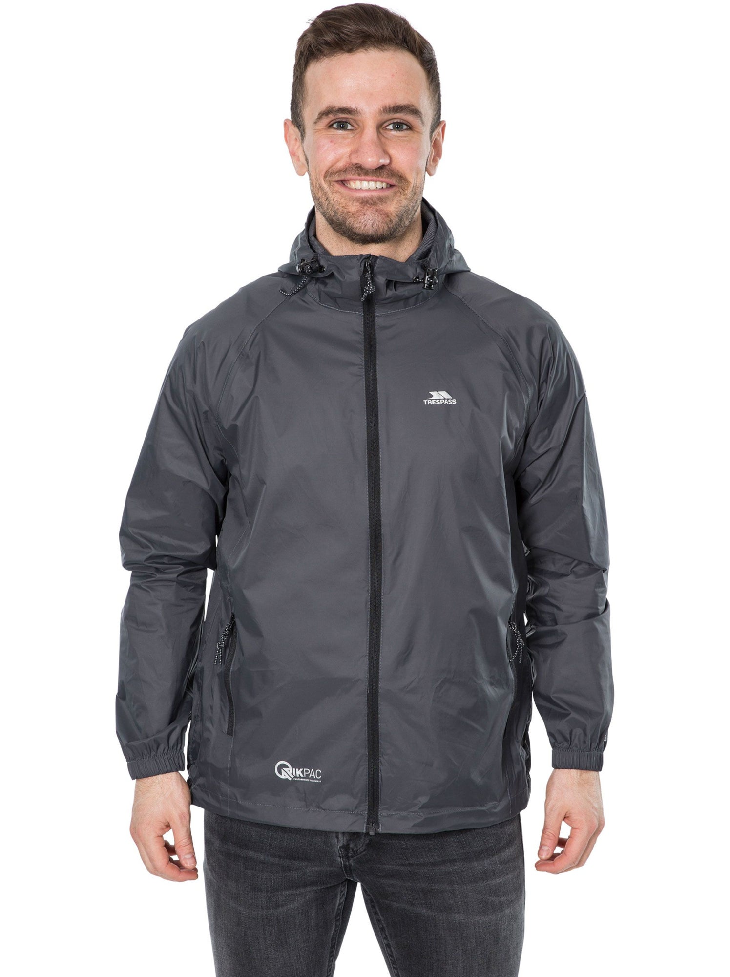 Trespass - Veste imperméable QIKPAC - gris anthracite