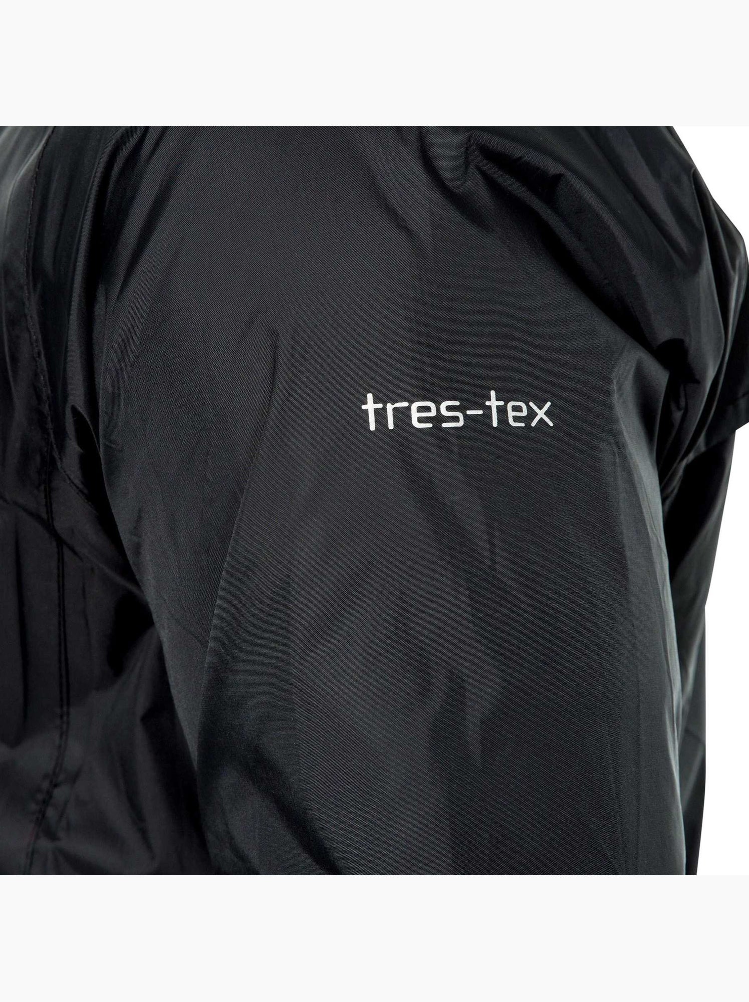 Trespass - Veste imperméable QIKPAC - Noir Rouge