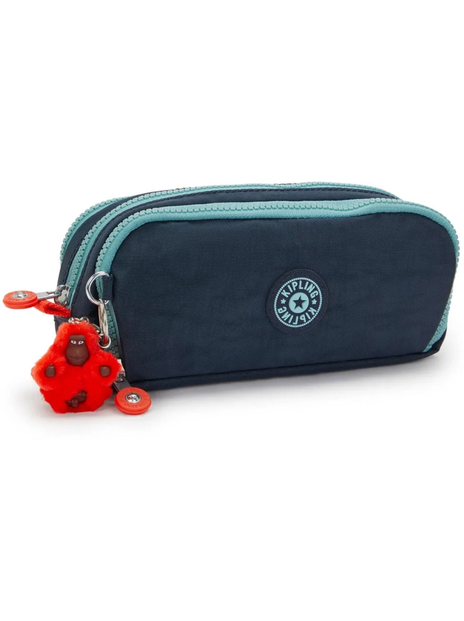 Trousse à crayons nylon kipling 3 compartiments 32 emplacements - Bleu
