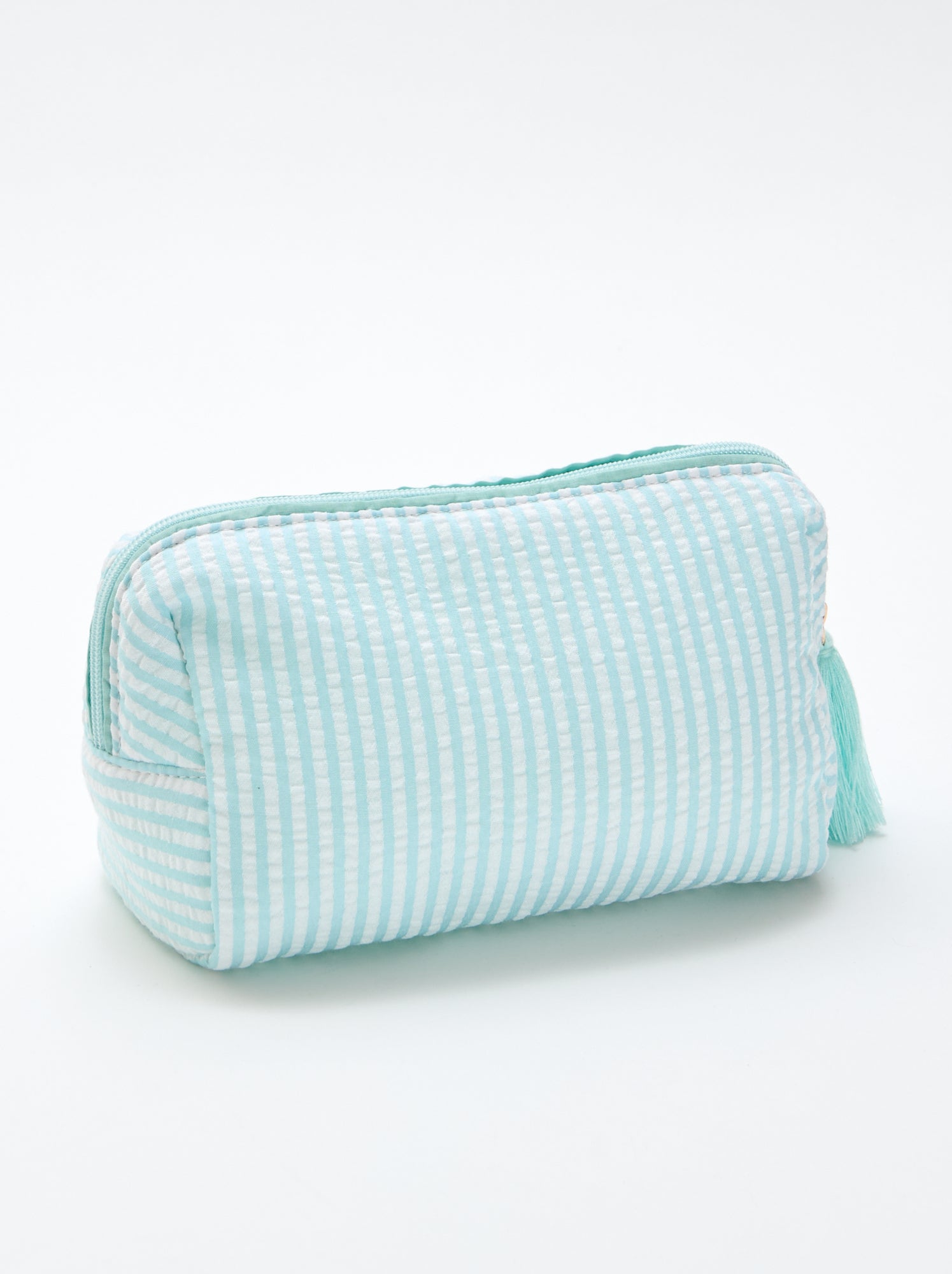 Trousse imprimée à ouverture zippée - Bleu