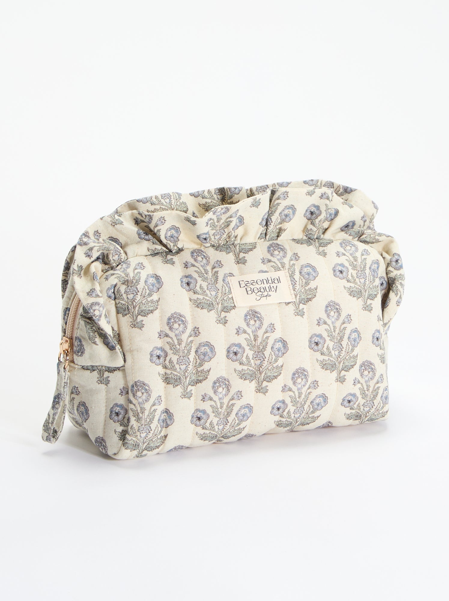 Trousse imprimée en textile - Bleu