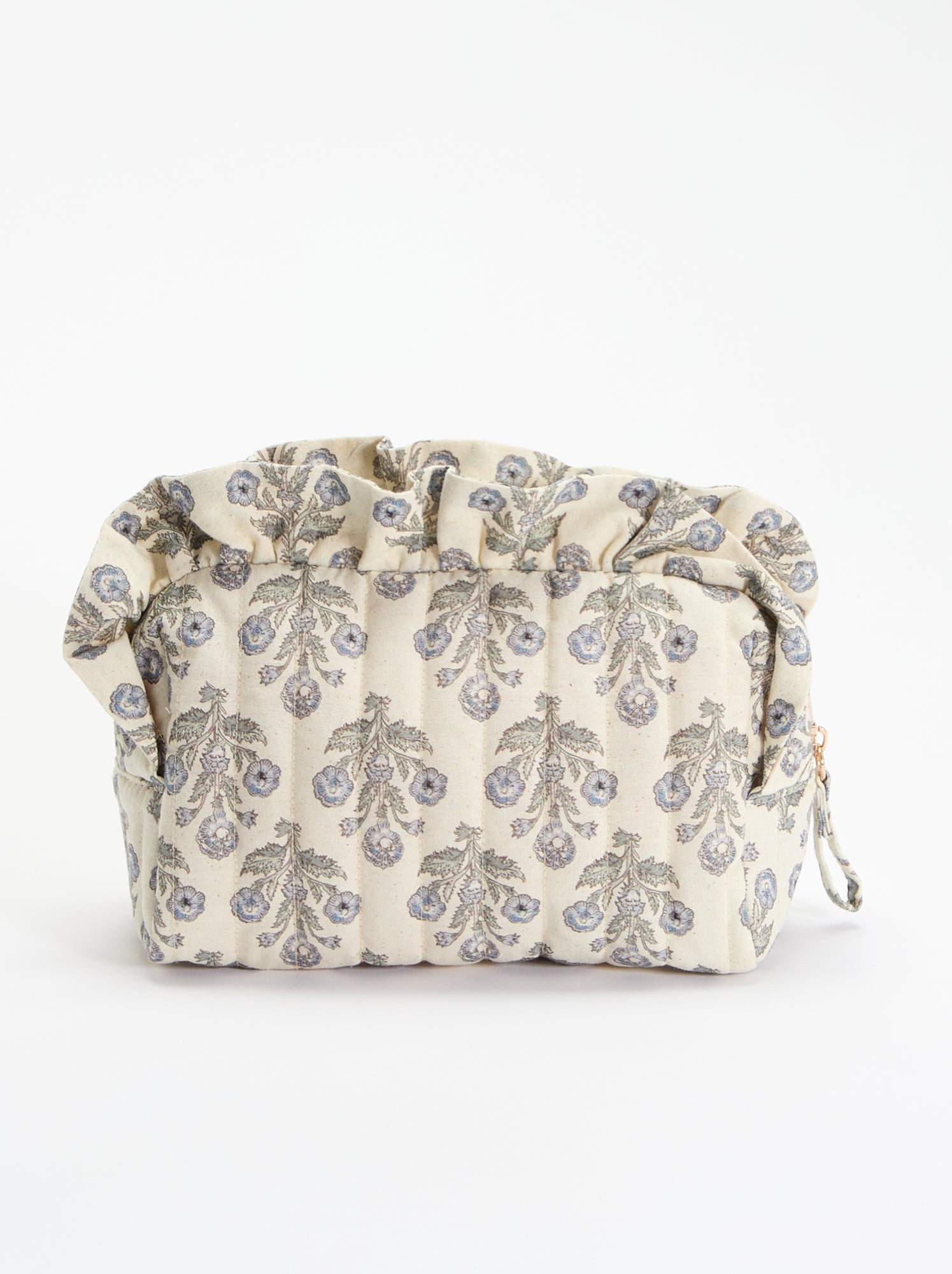 Trousse imprimée en textile - Bleu