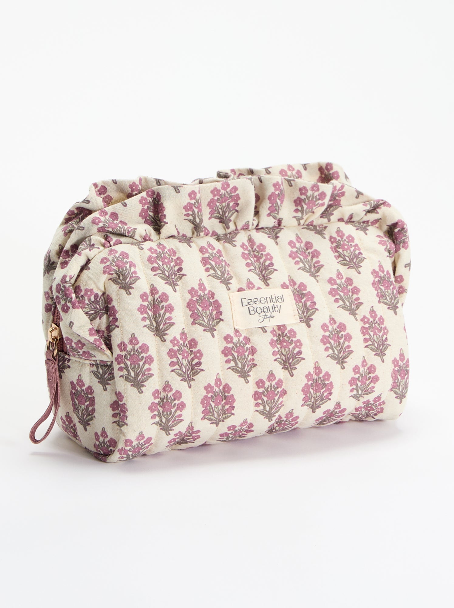 Trousse imprimée en textile - Rose