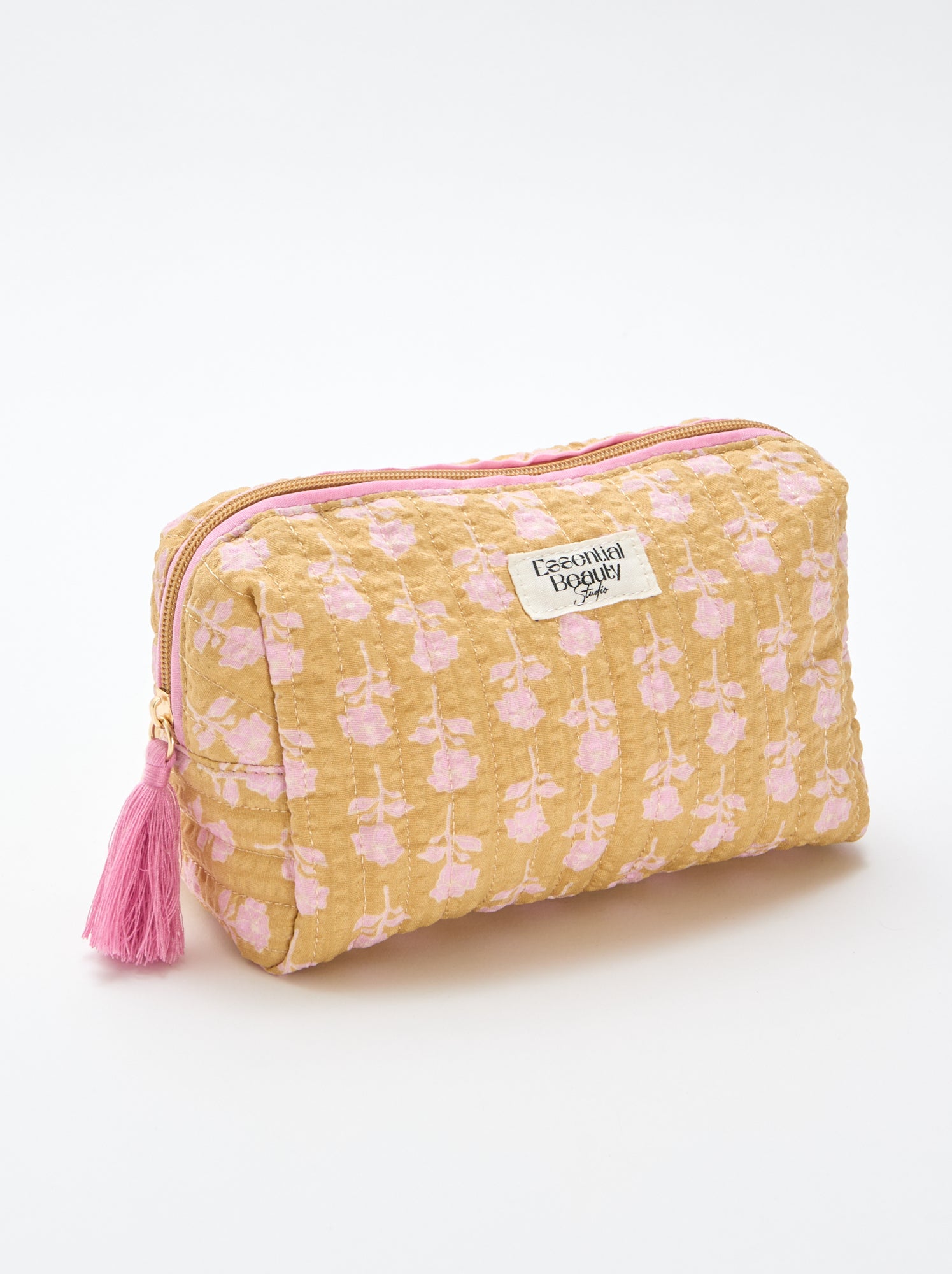 Trousse imprimée et zippée - Jaune