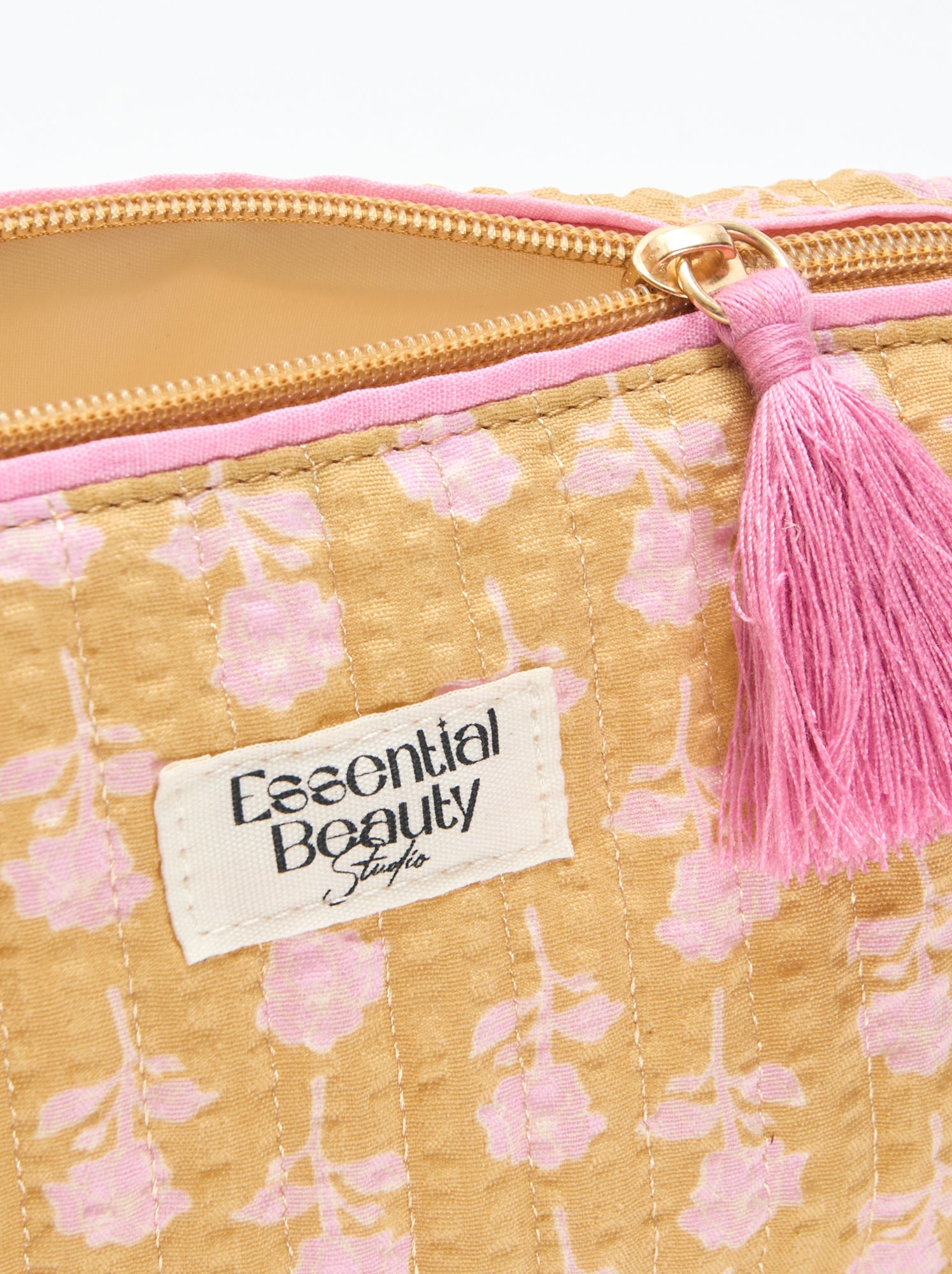 Trousse imprimée et zippée - Jaune