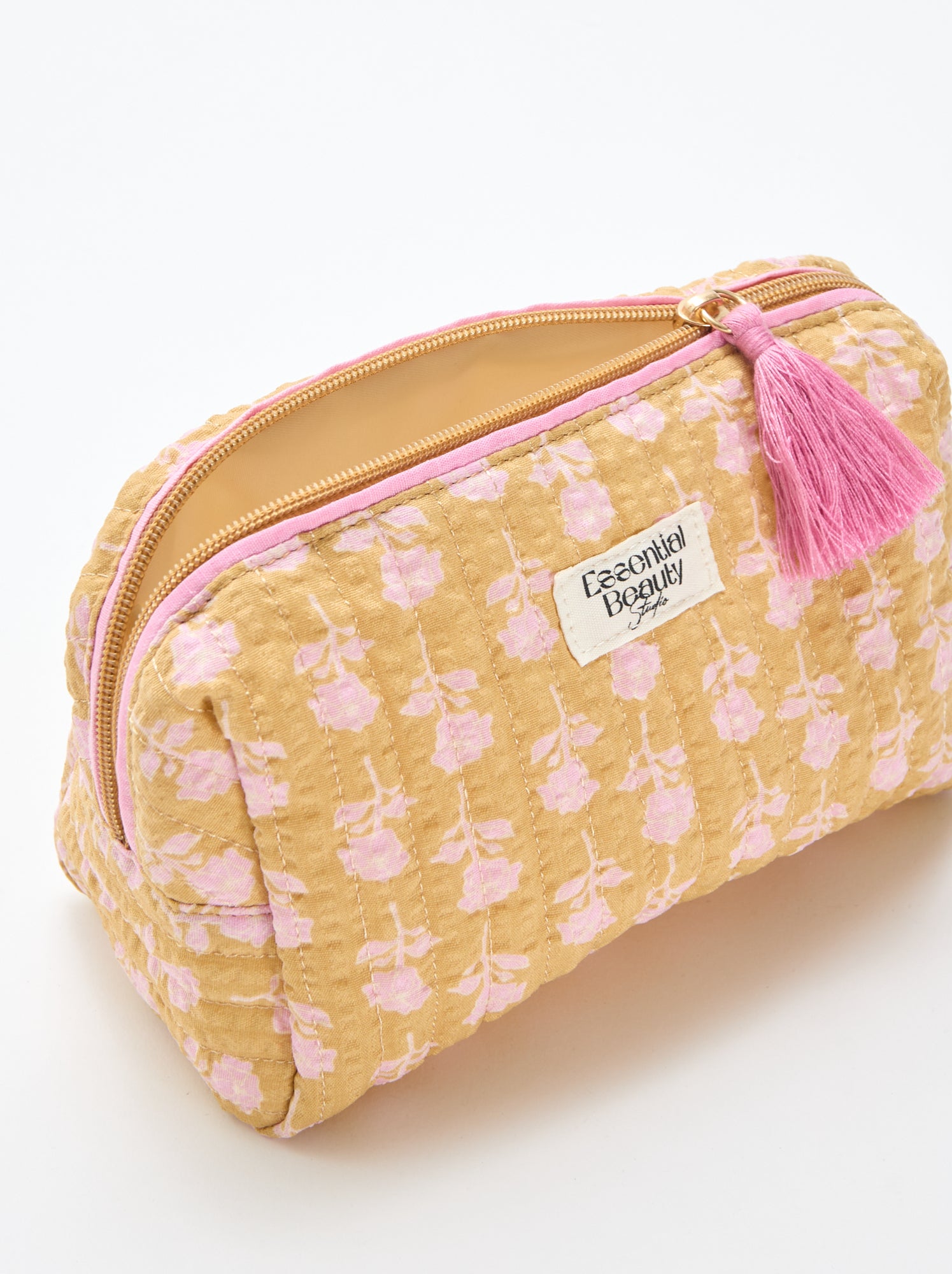 Trousse imprimée et zippée - Jaune