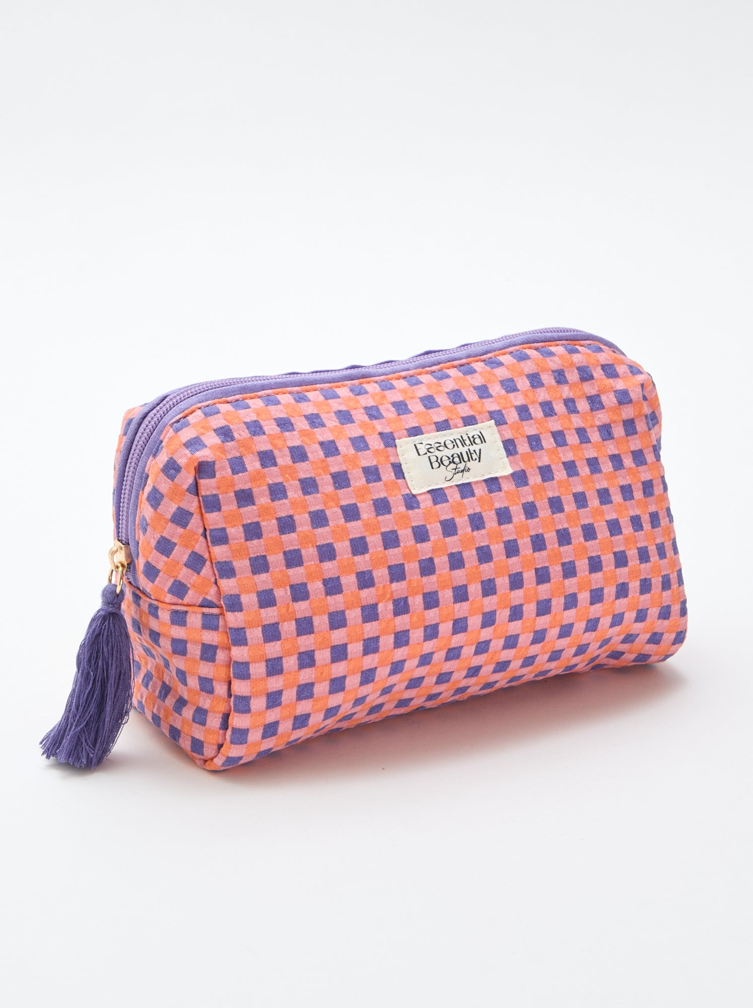 Trousse imprimée et zippée - Violet