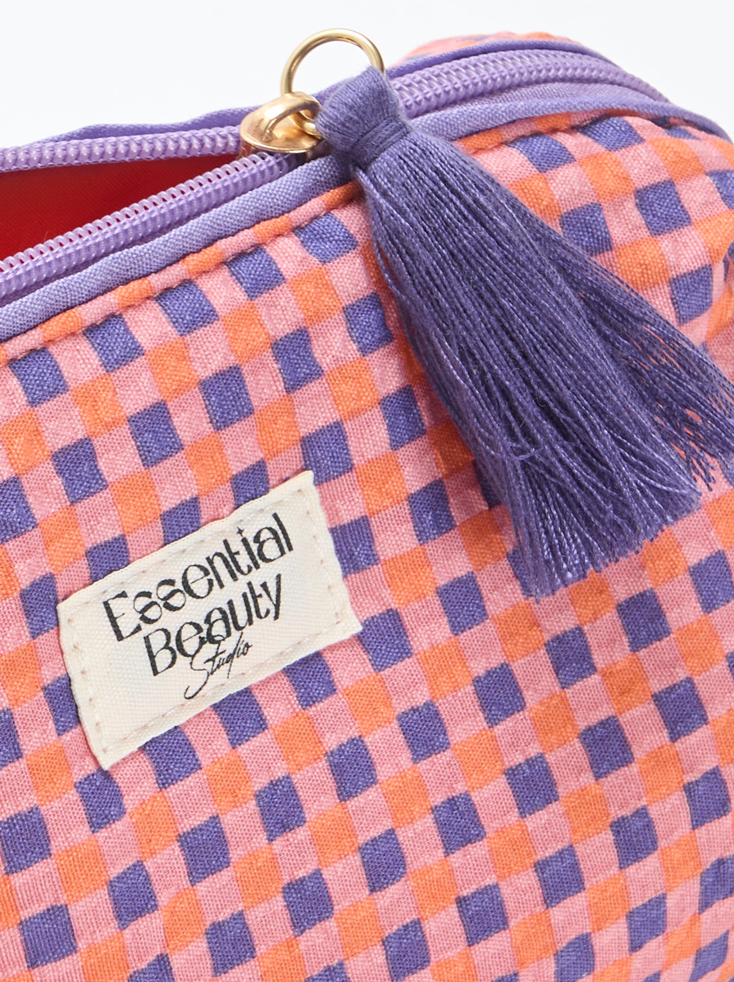 Trousse imprimée et zippée - Violet