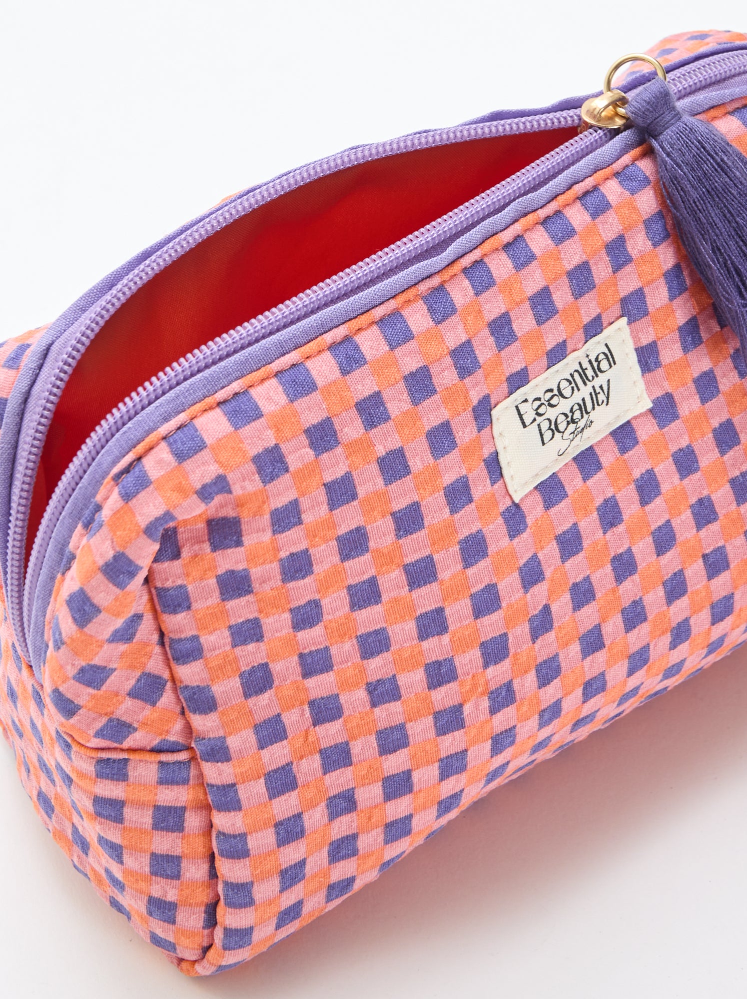 Trousse imprimée et zippée - Violet