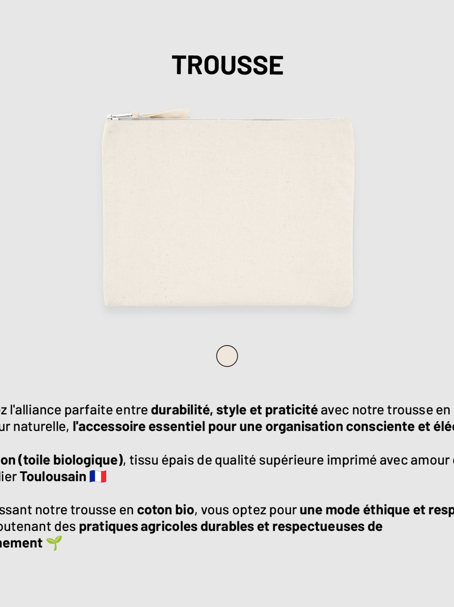 Trousse MADAME BONHEUR - Beige