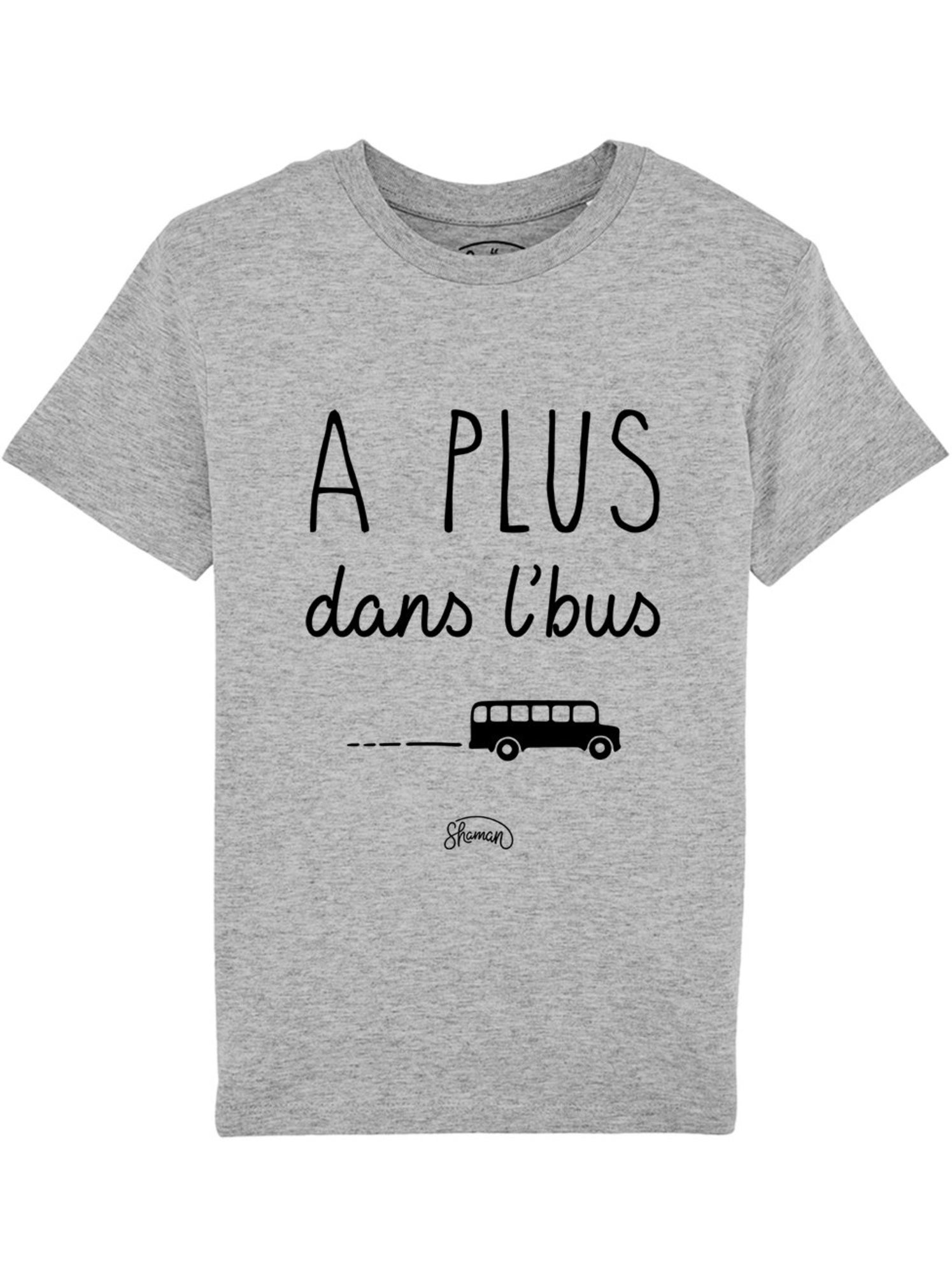 Tshirt Enfant A PLUS DANS L'BUS - Gris chiné