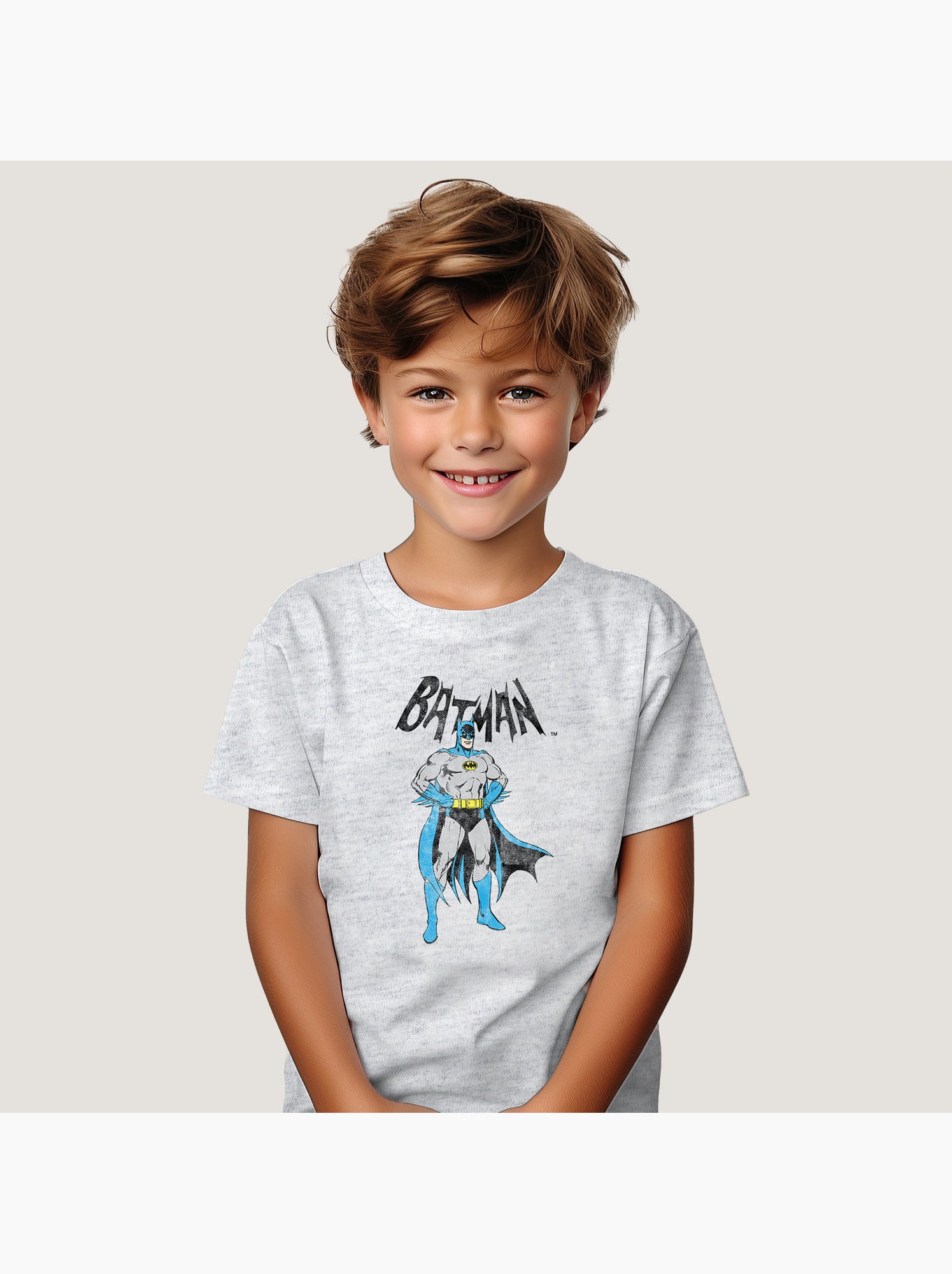 Tshirt Enfant BATMAN GREY & BLUE - Gris chiné