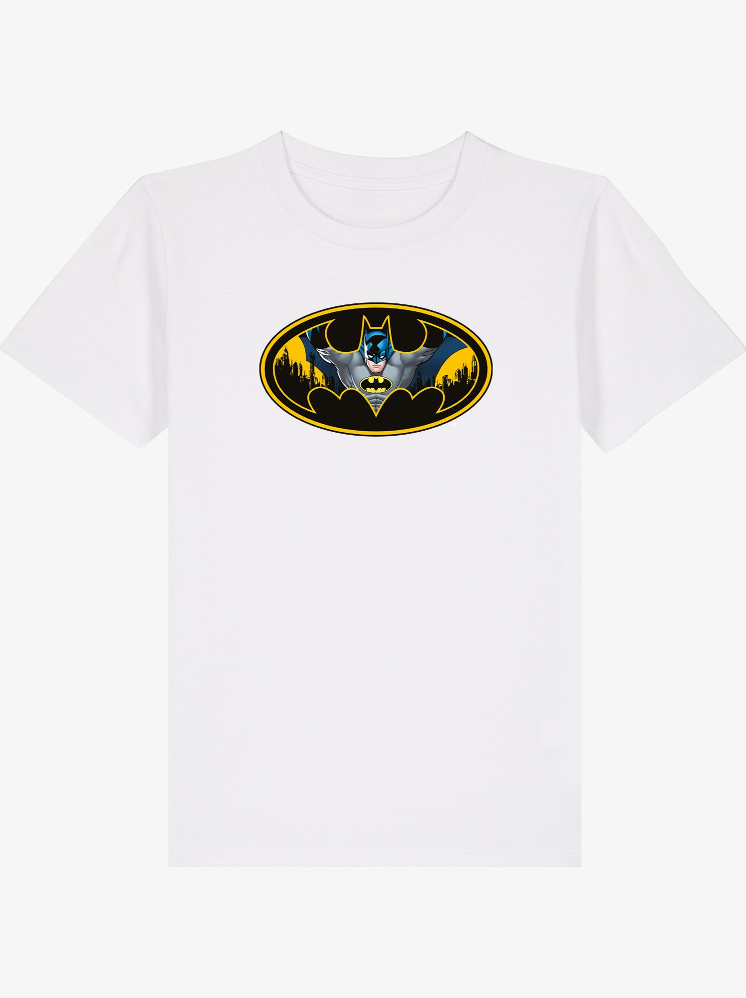 Tshirt Enfant BATMAN LOGO COULEUR - Blanc