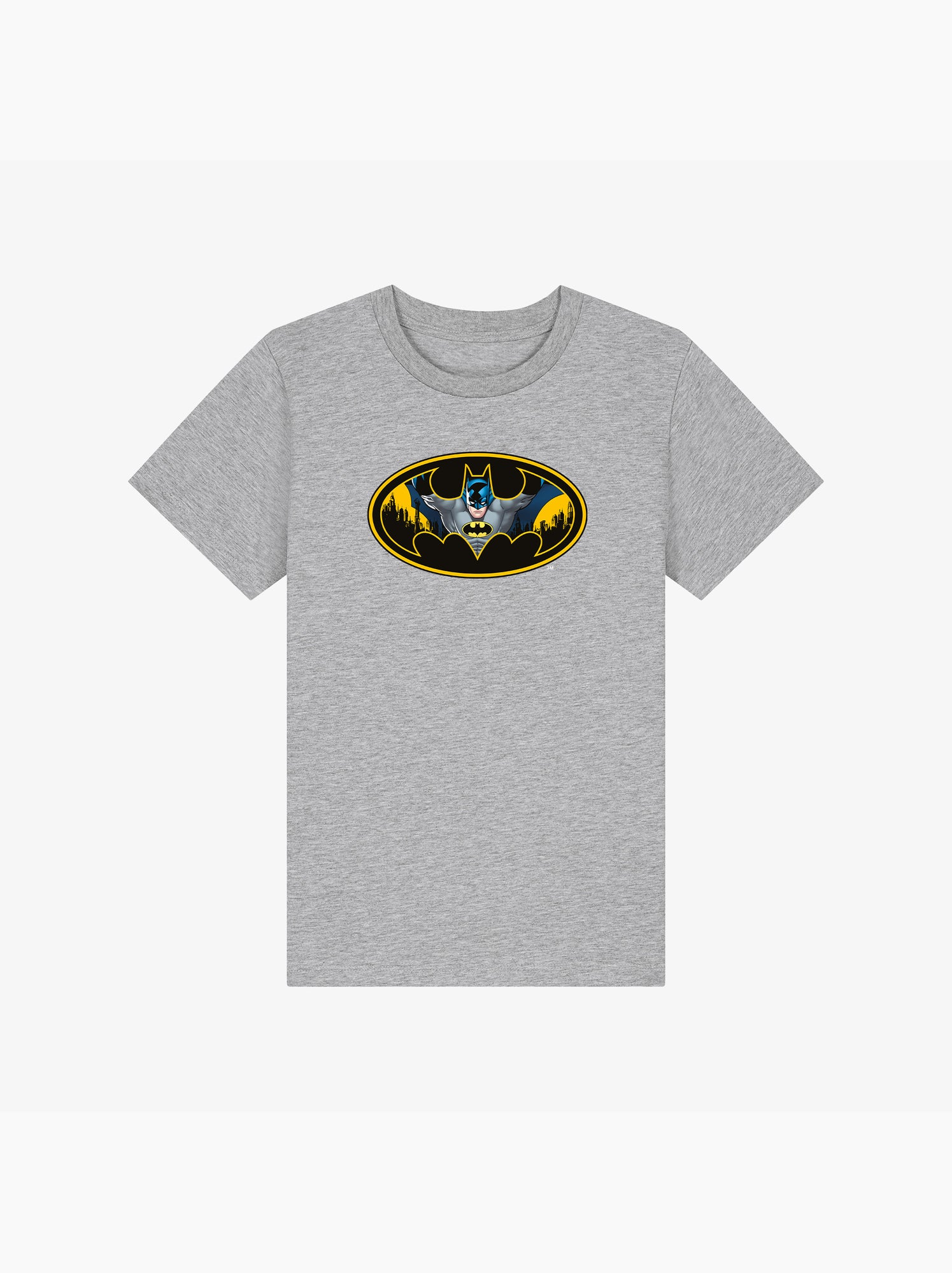 Tshirt Enfant BATMAN LOGO COULEUR - Gris chiné