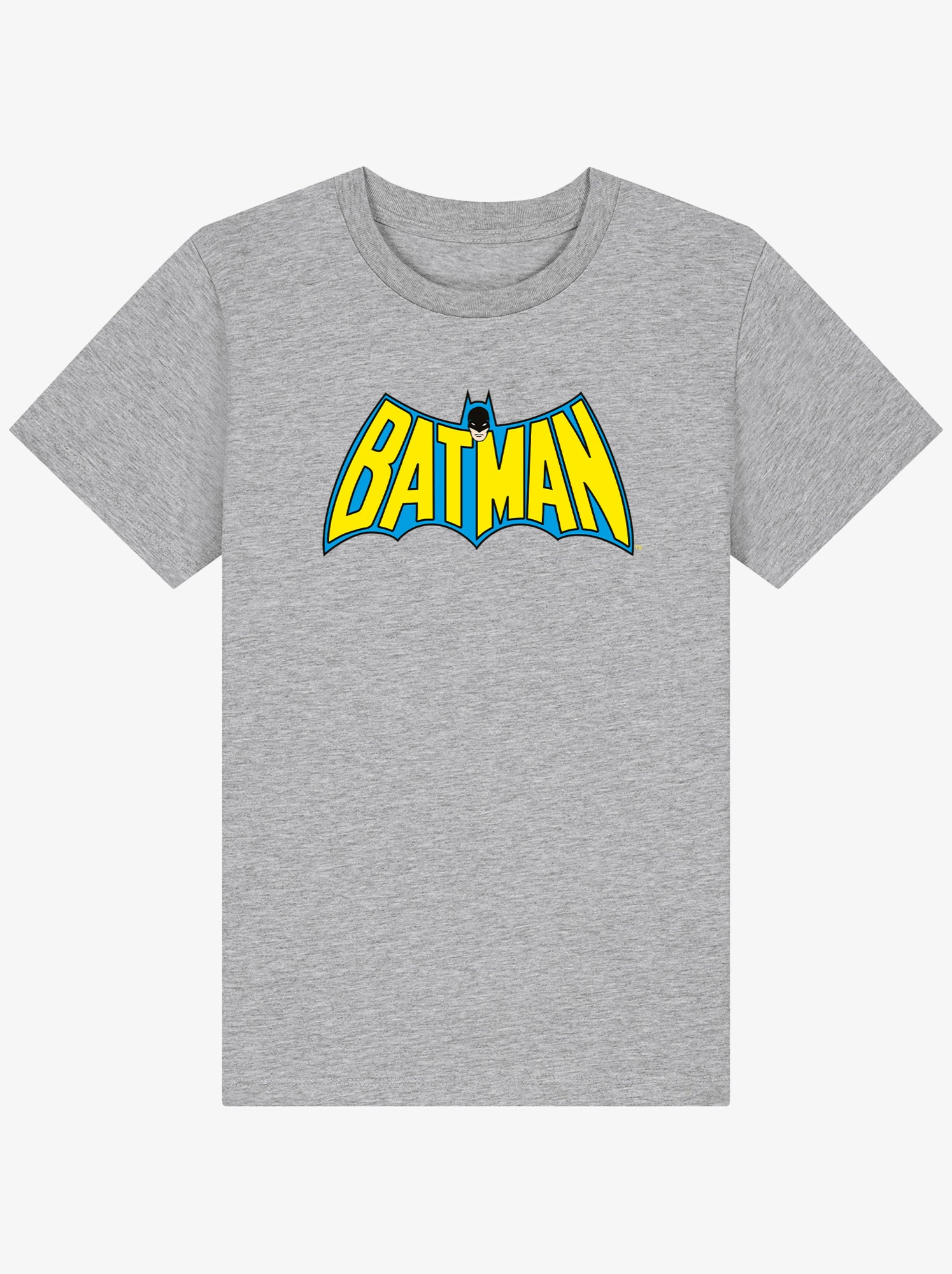 Tshirt Enfant BATMAN LOGO YELLOW BLUE - Gris chiné
