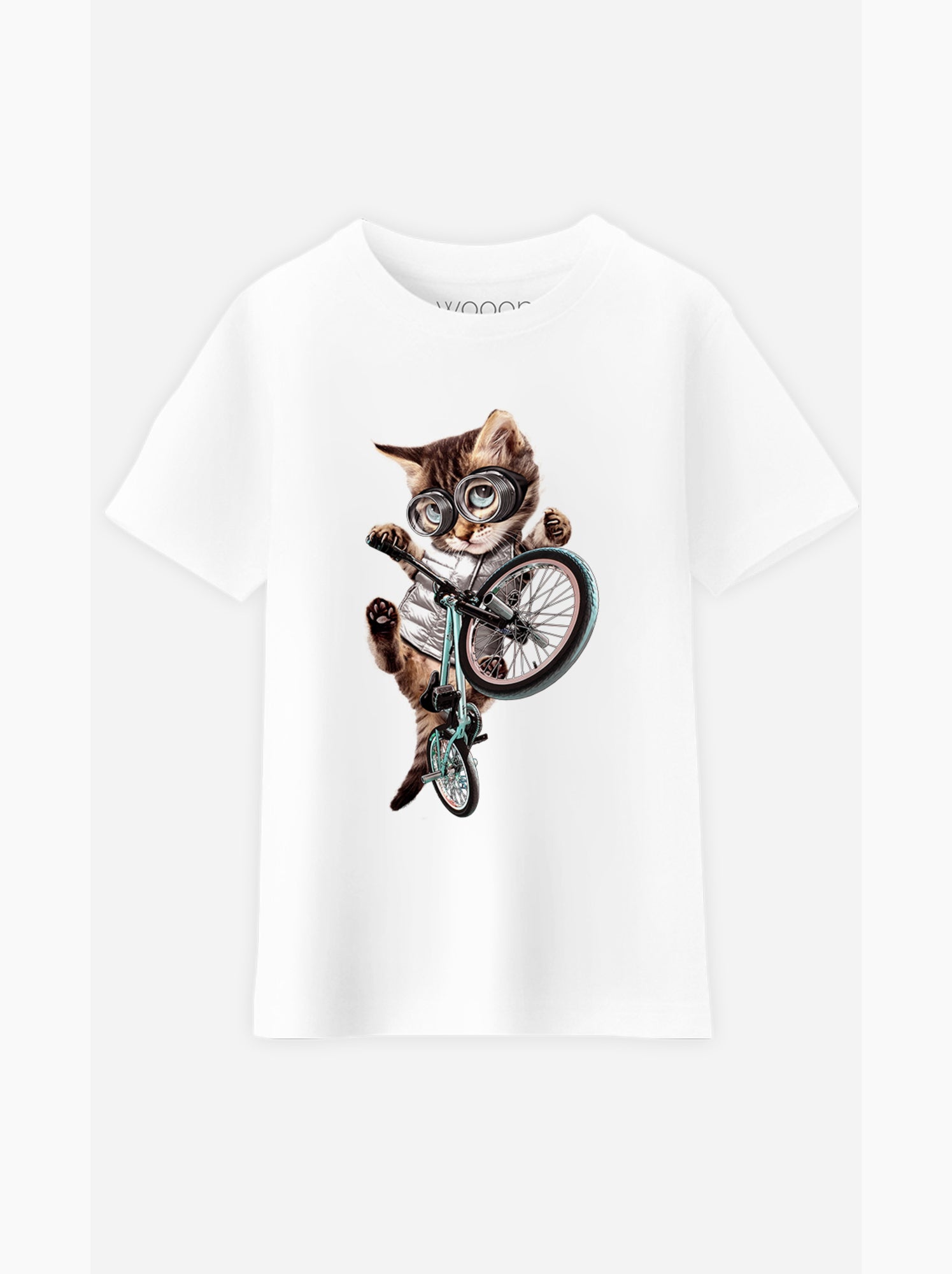 Tshirt Enfant BMX CAT - Blanc